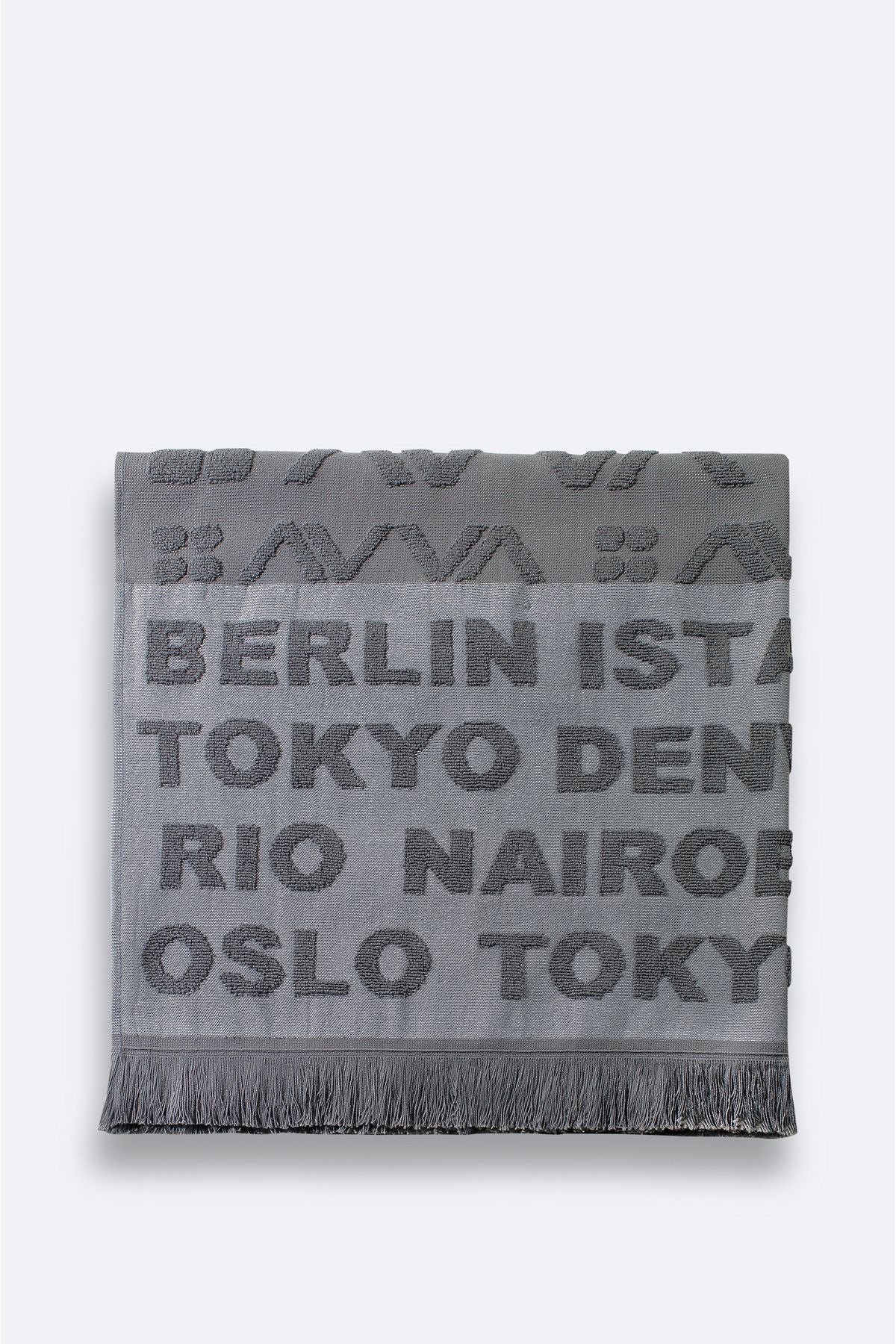 Men's anthracite 100 %cotton soft high water absorbent beach towel A41y8202