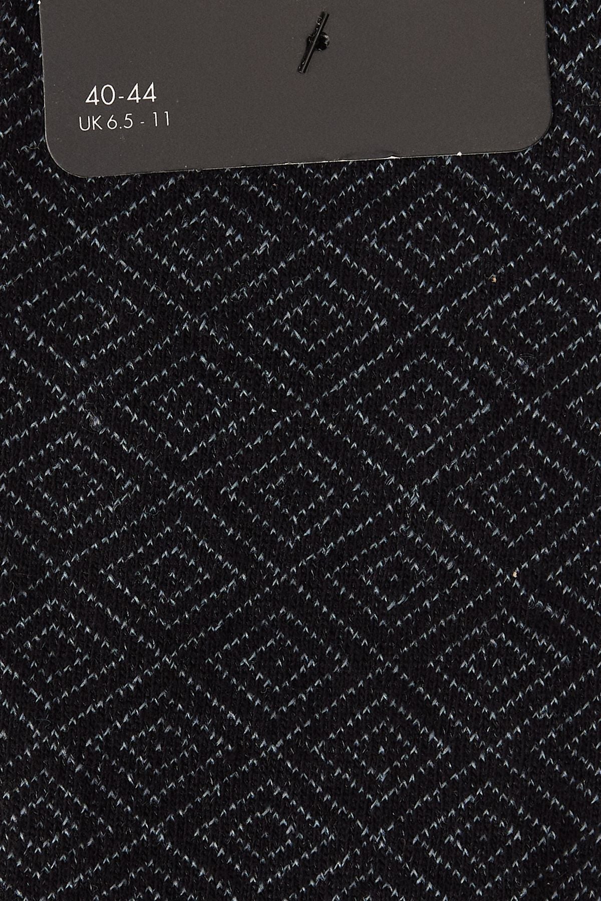 Men's black-gray cotton flexible patterned single socket socks