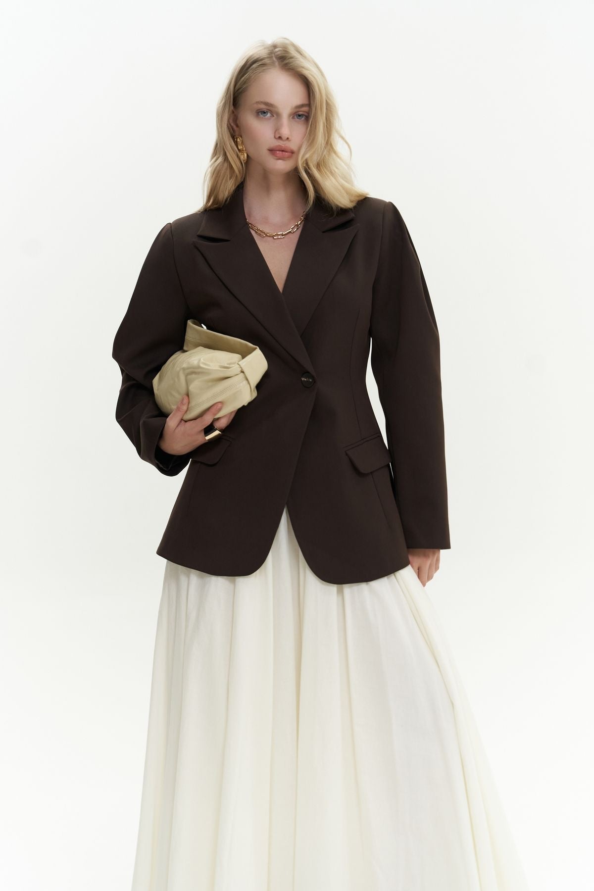 Biella Belden Siten Coffee Blazer