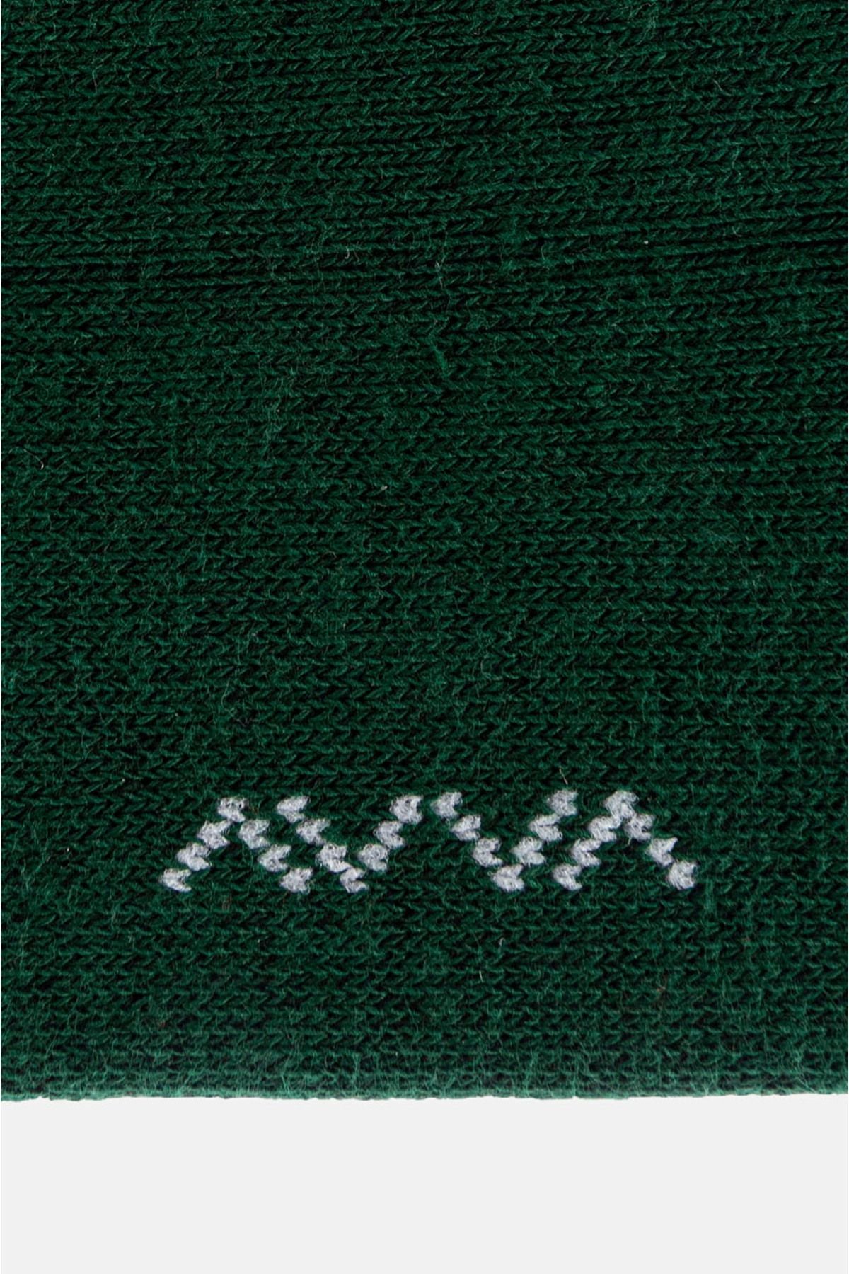 Men's green cotton sneaker socks B008553