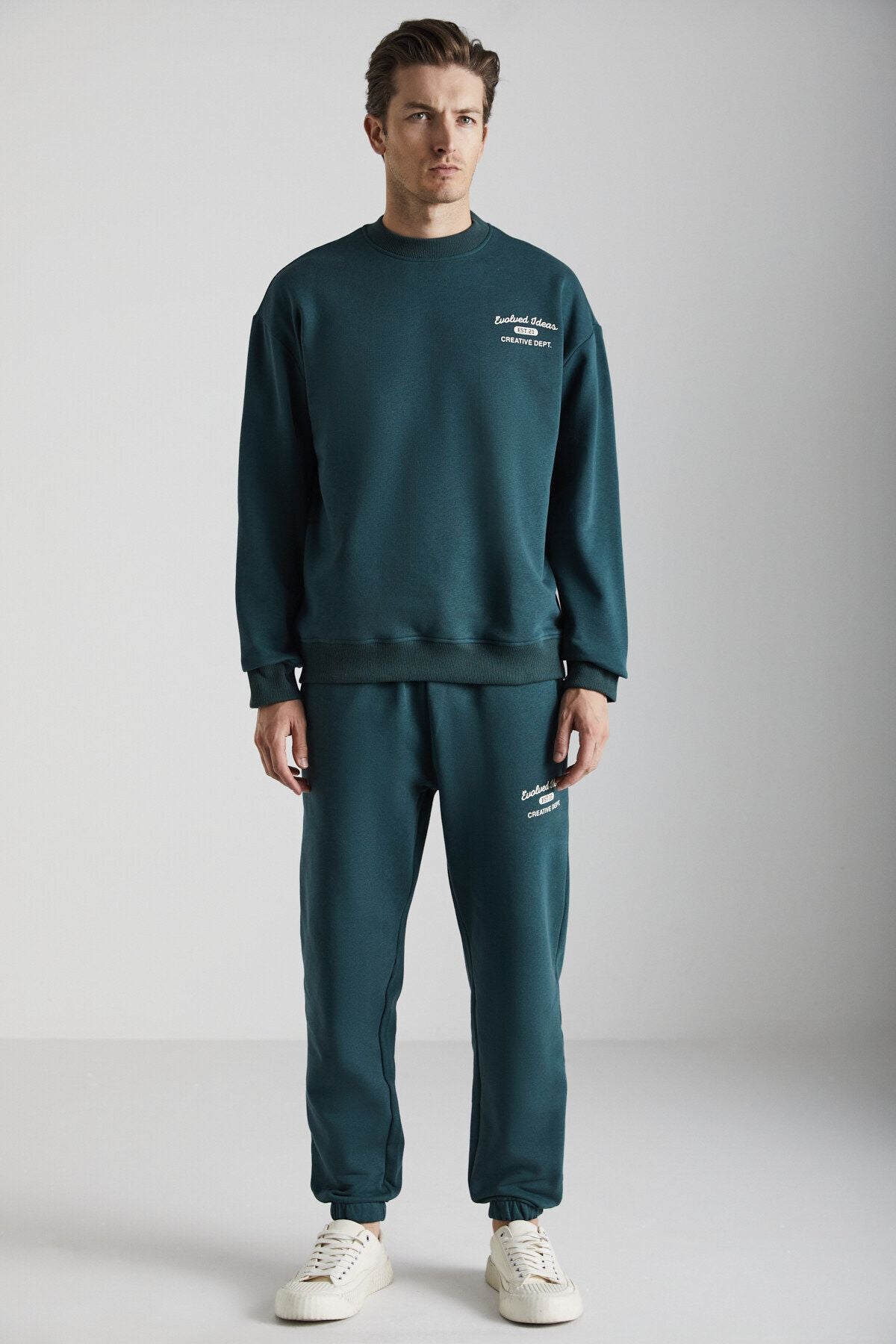 Notingham Men's 2 Set Relaxed Organic Cotton Dark Green Tracksuit with Shardon