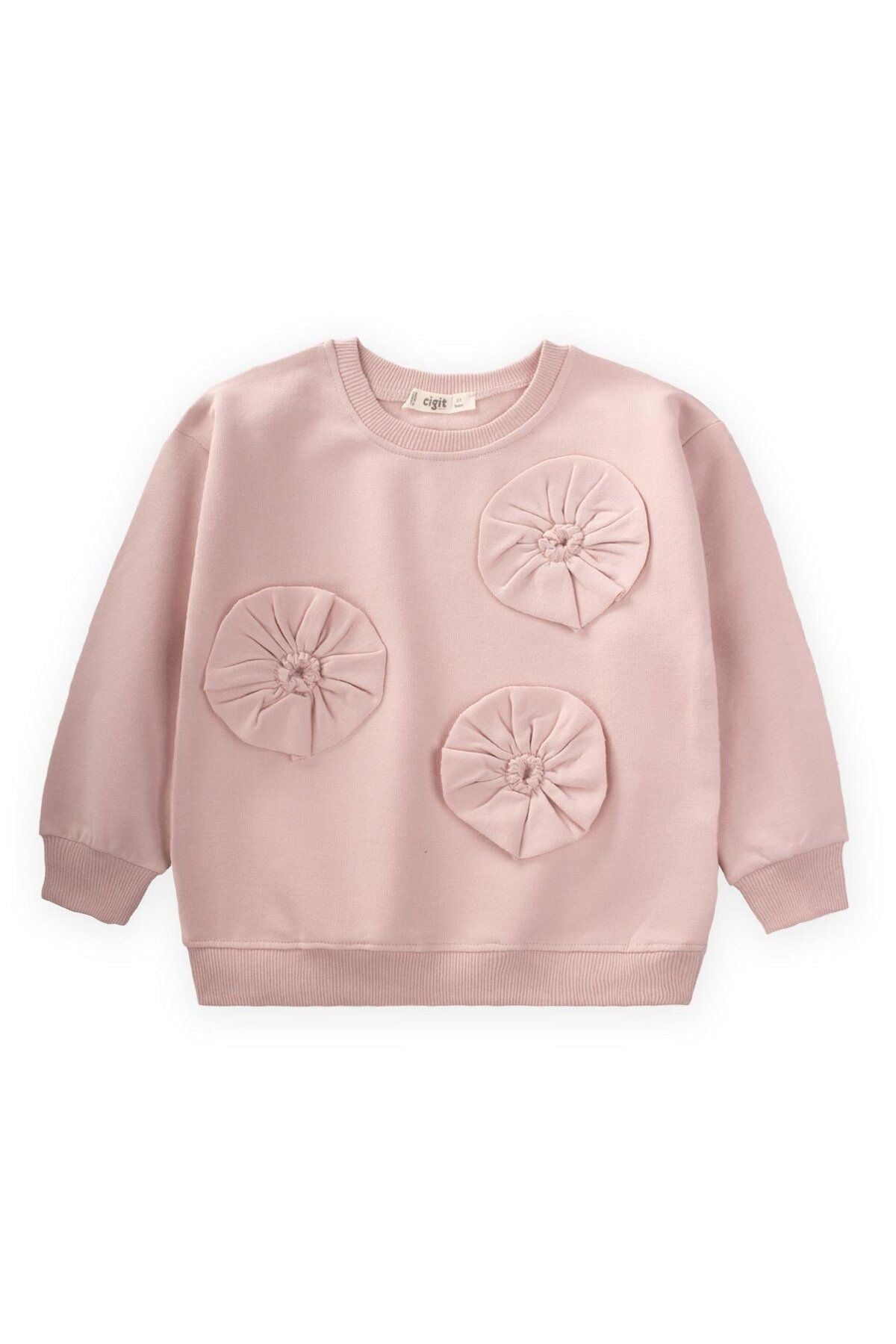 SWEATSHIRT 2-10 AGE POWDER PINK PINK