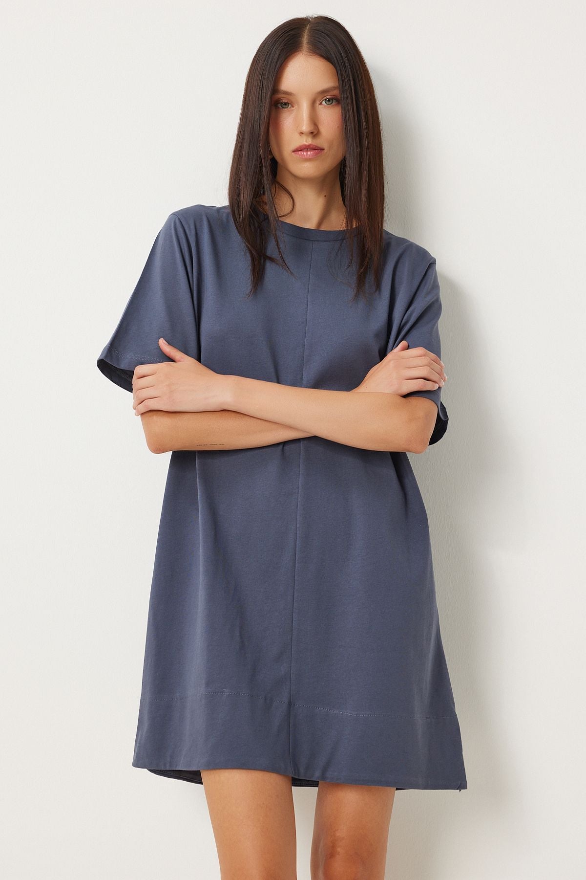 Female smoked bike collar daily combed dress bp00166