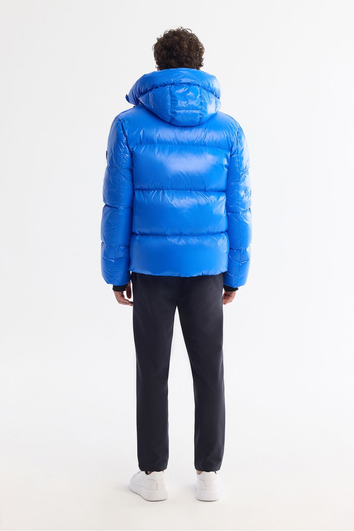 Male Saks Hooded Goose Feather Water Driving Windproof -20 degrees resistant inflatable coat A42y6182