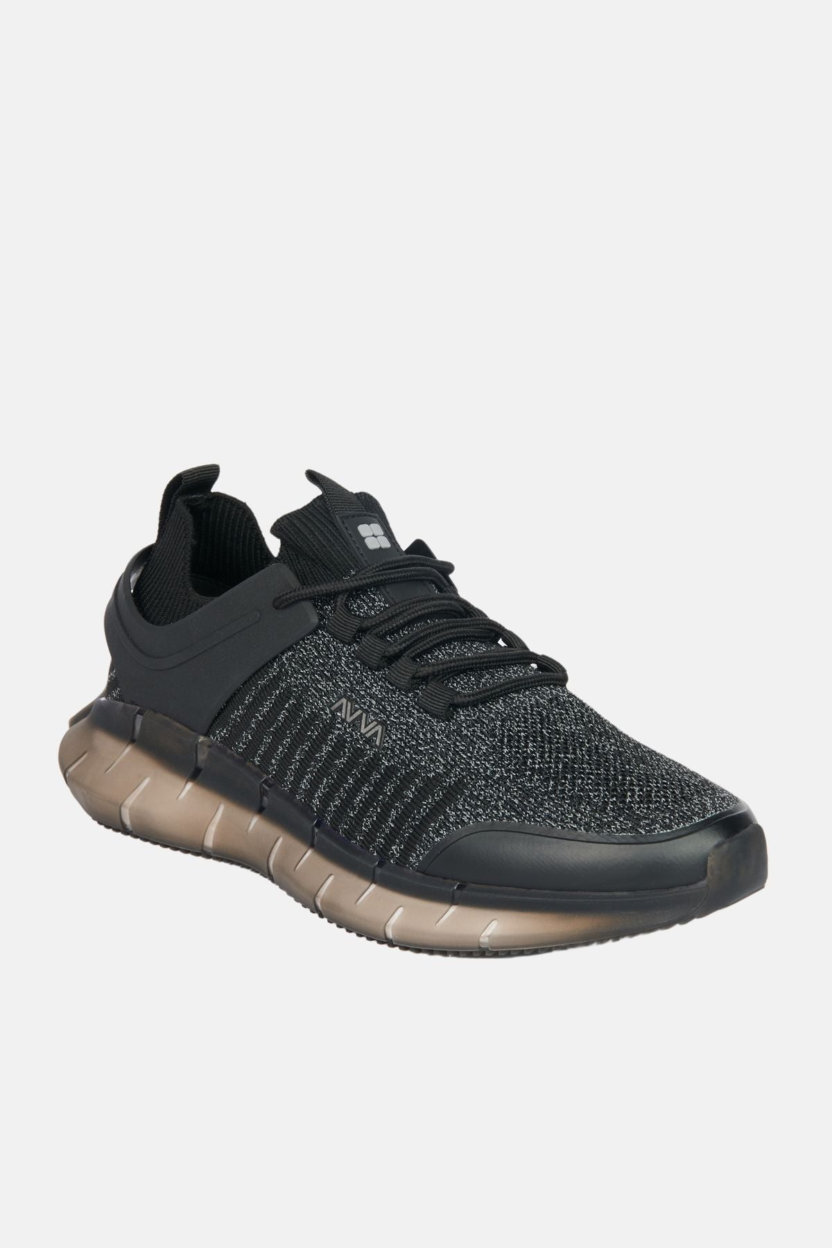 Men's black flexible floor sneaker shoes A32y8002