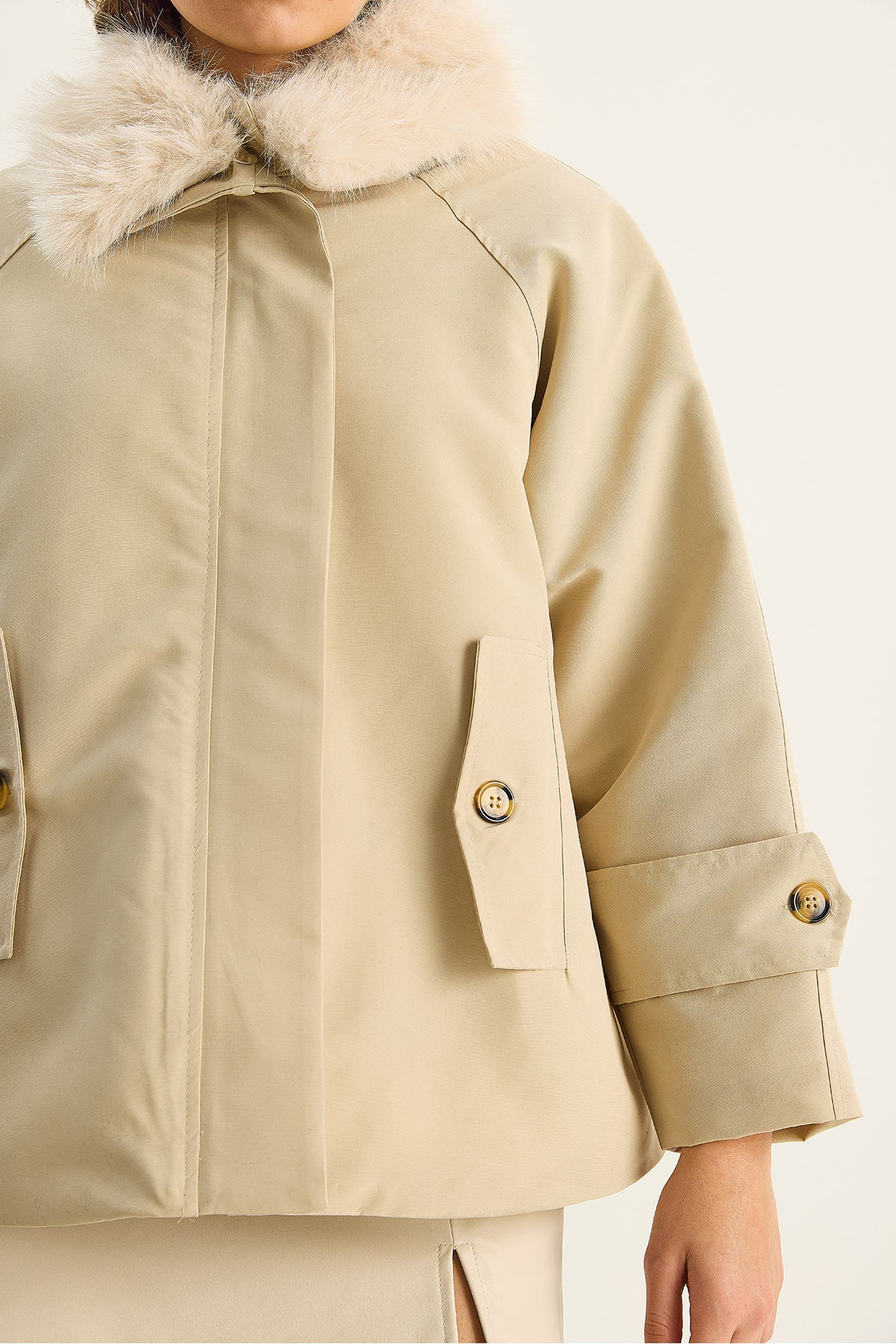 Women's Detachable Fur Collar Water Repellent Down Coat 60568 60283745