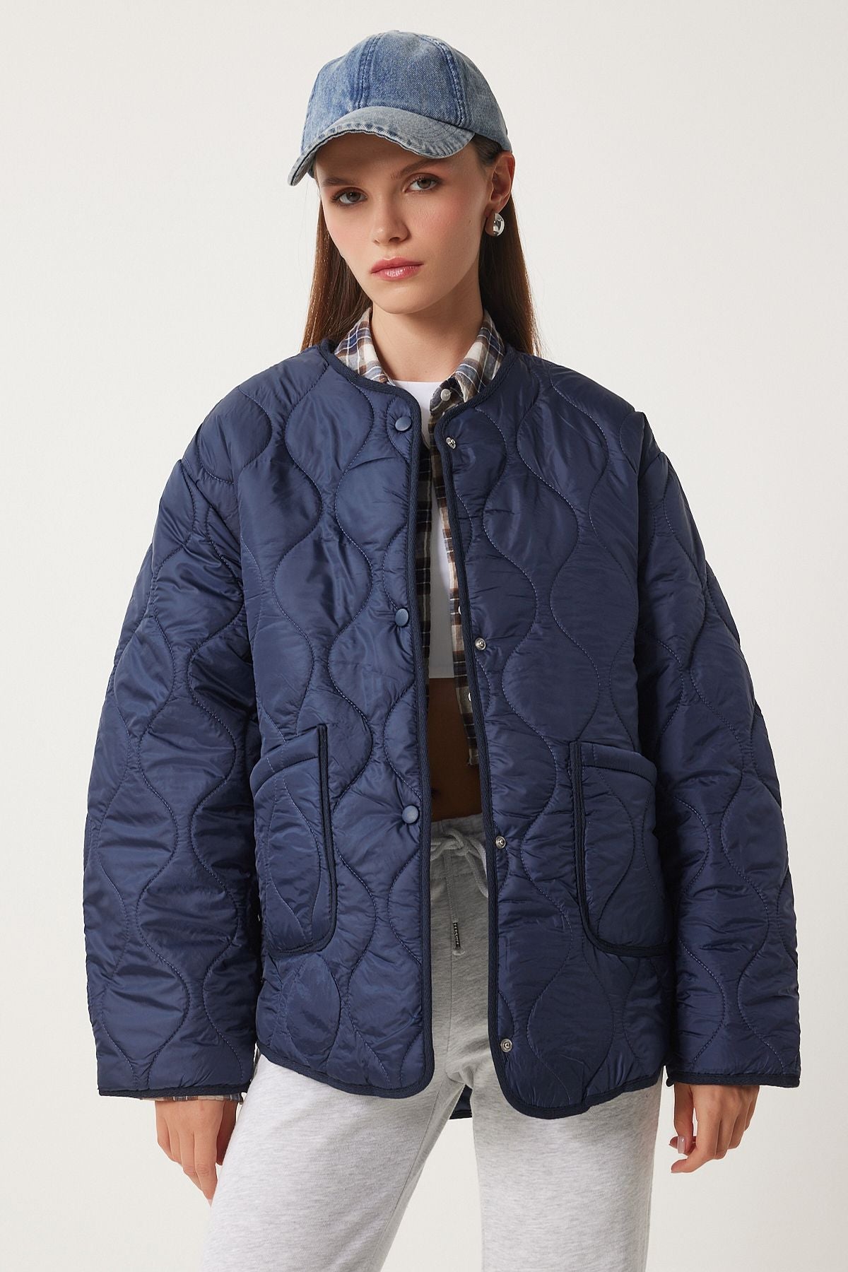 WOMEN'S NACTERE POCKET Oversize Kapitone Coat DZ00098