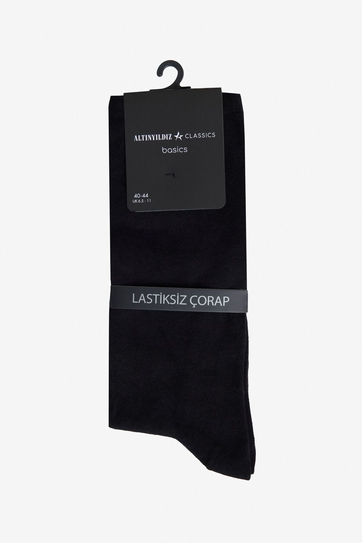 Men's black tire without trace of a single viscose flexible socket socks