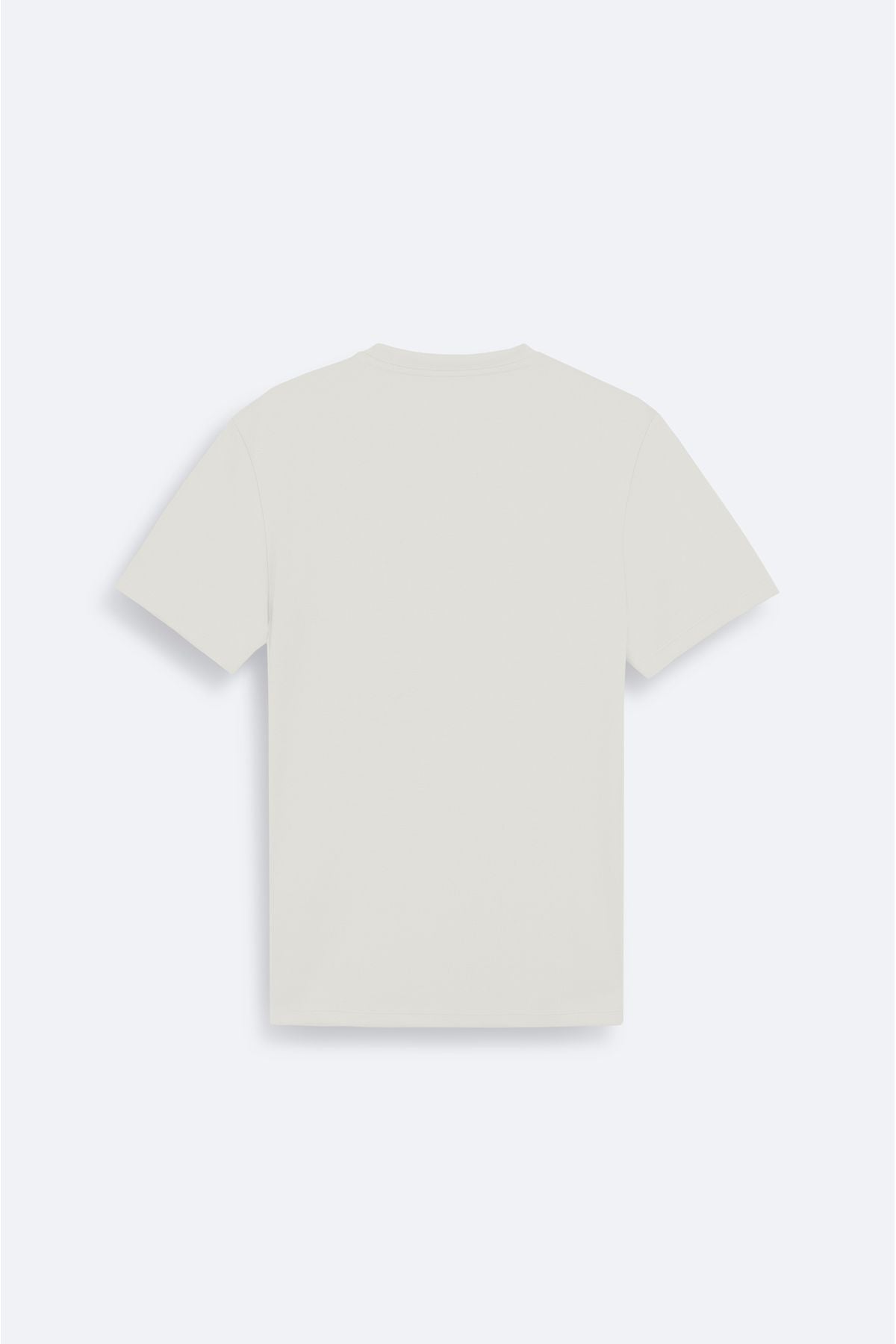 Men's White Printed Bicycle Collar Interlok T-Shirt A41y1174