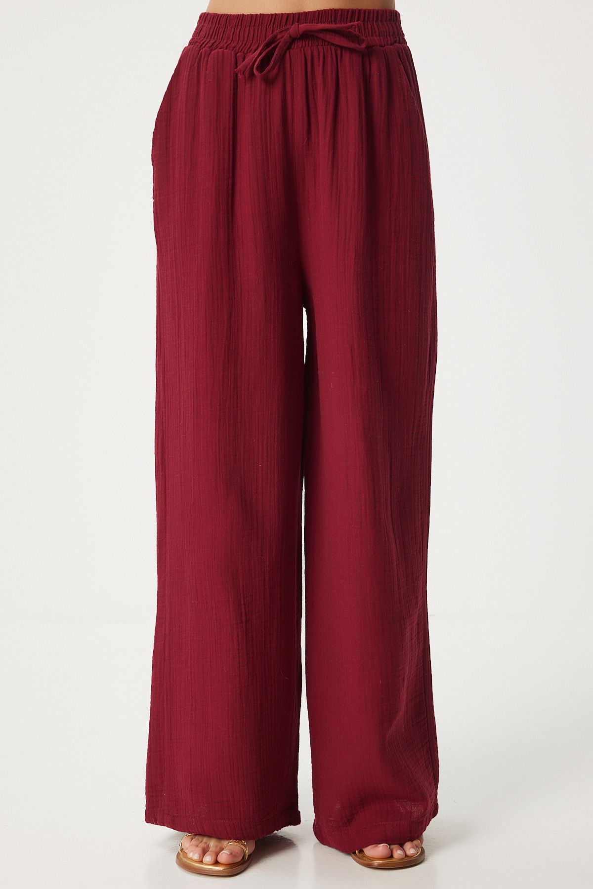 Female Bordeaux Muslin Palazzo Pants MX00160