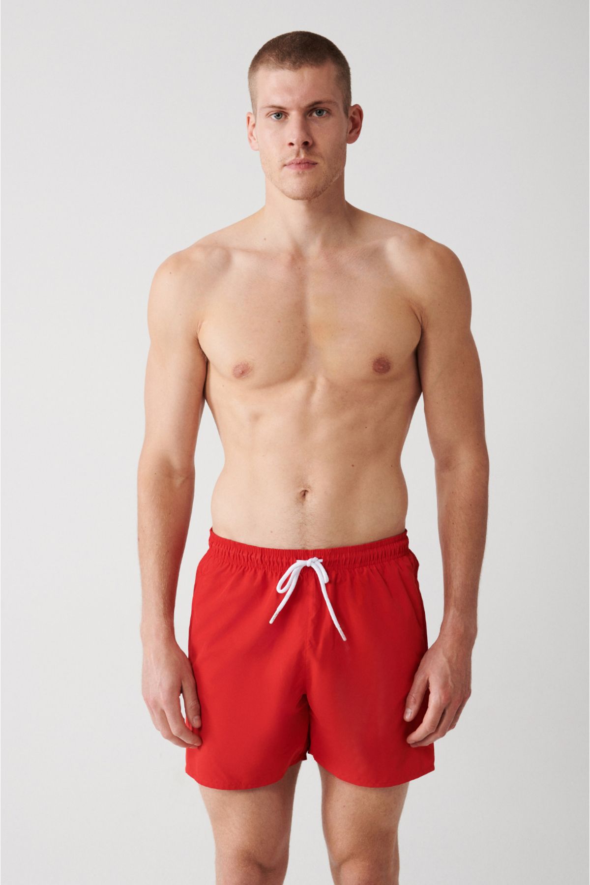 Men's Red Fast Drying Printed Standard Size Mayo Sea Short E003802
