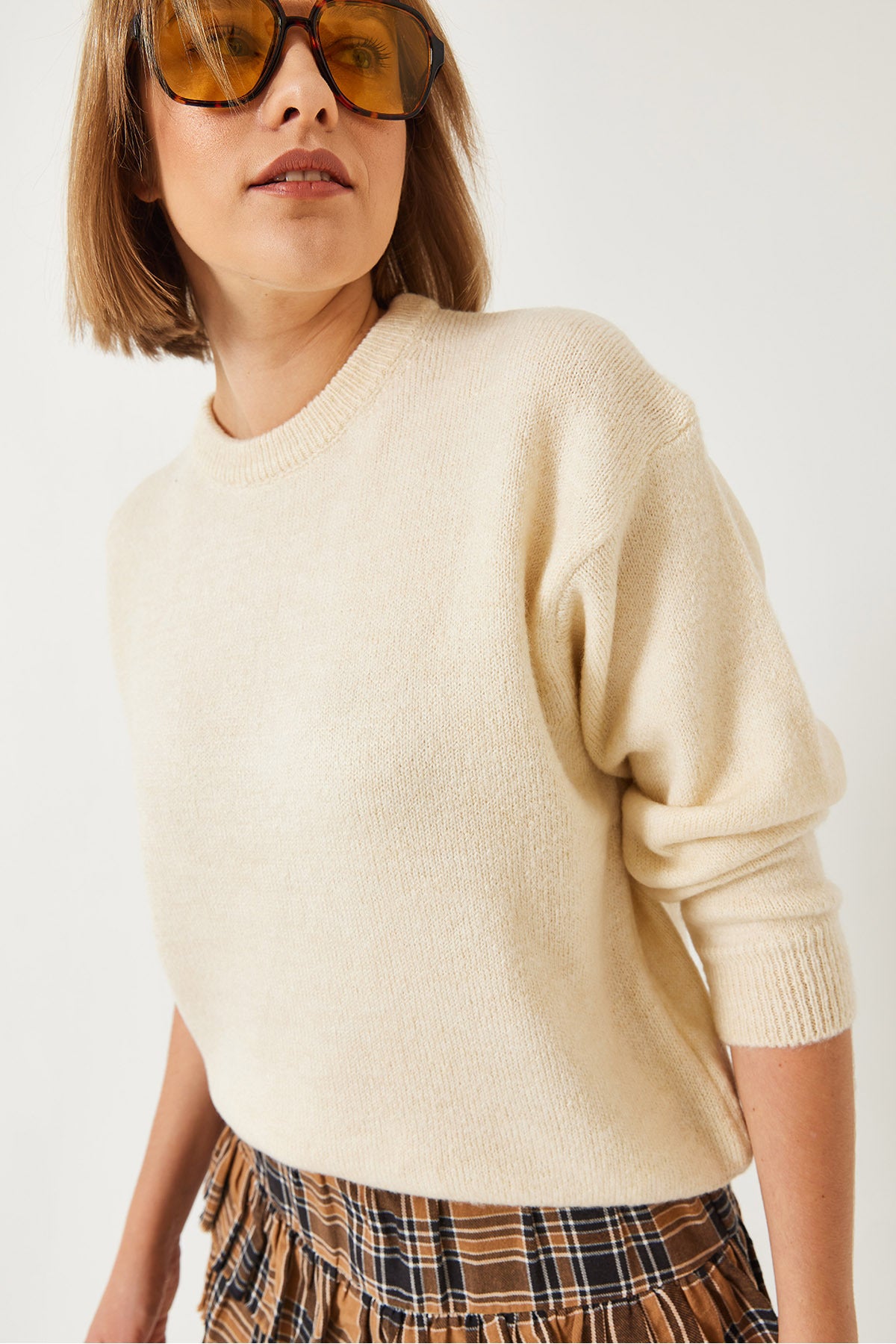 Women's Crew Neck Basic Sweater 20246915