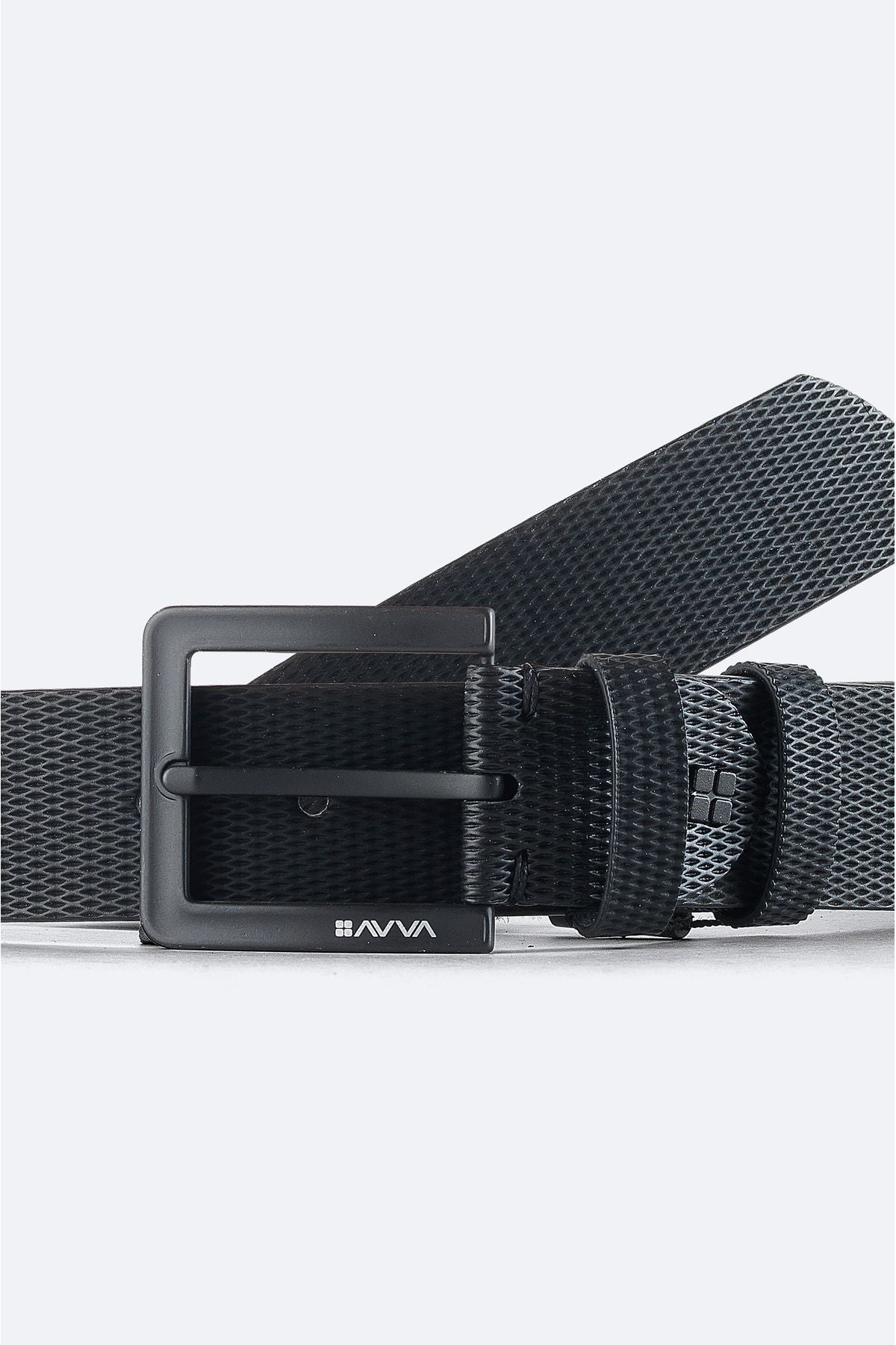 Men's Black Igne Patterned Belt A41y9306