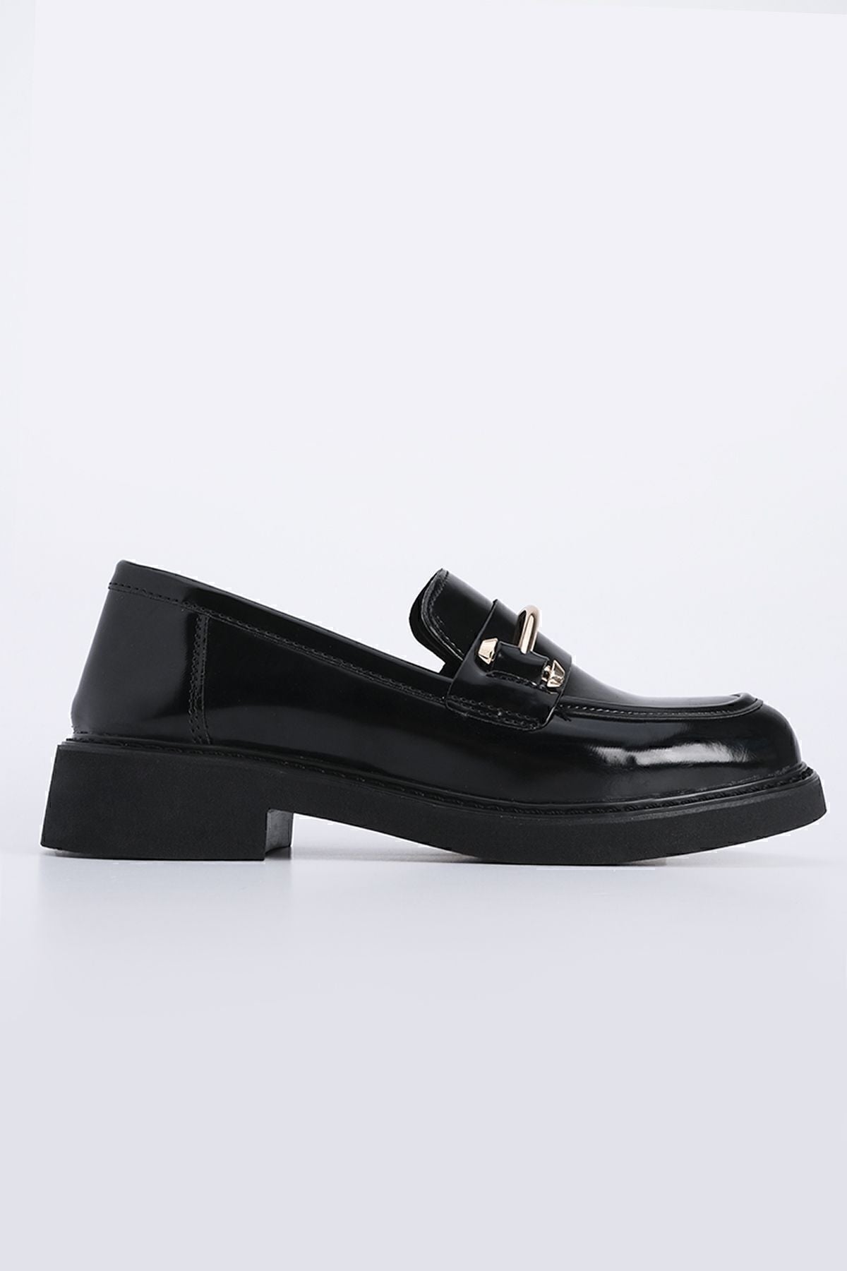 Woman Loafer Makosen Casual Buckled Daily Shoes Forye Black Opening