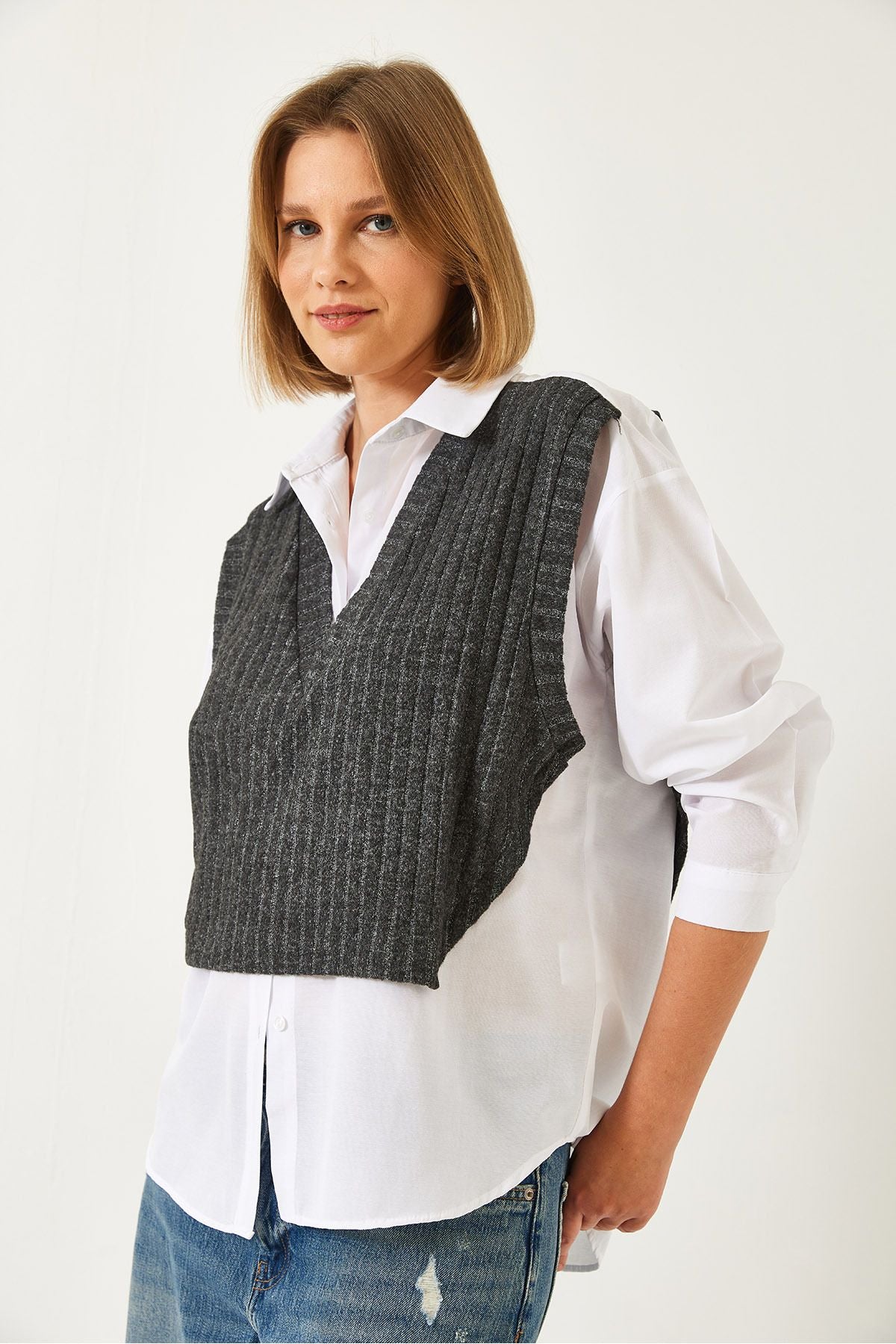 Women's sweater detailed shirt 60261072