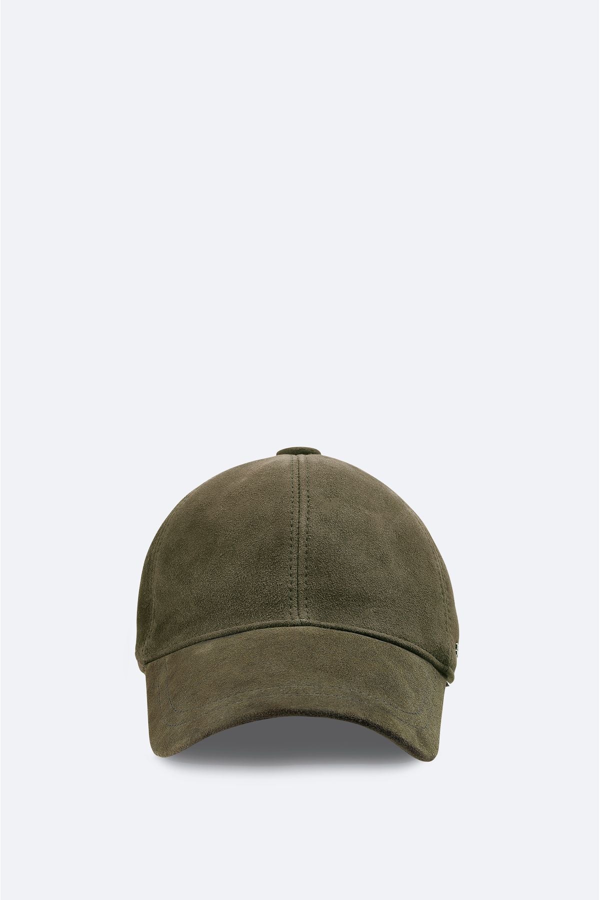 Male Khaki 100 %Süet Leather Sport Hat A42y9286