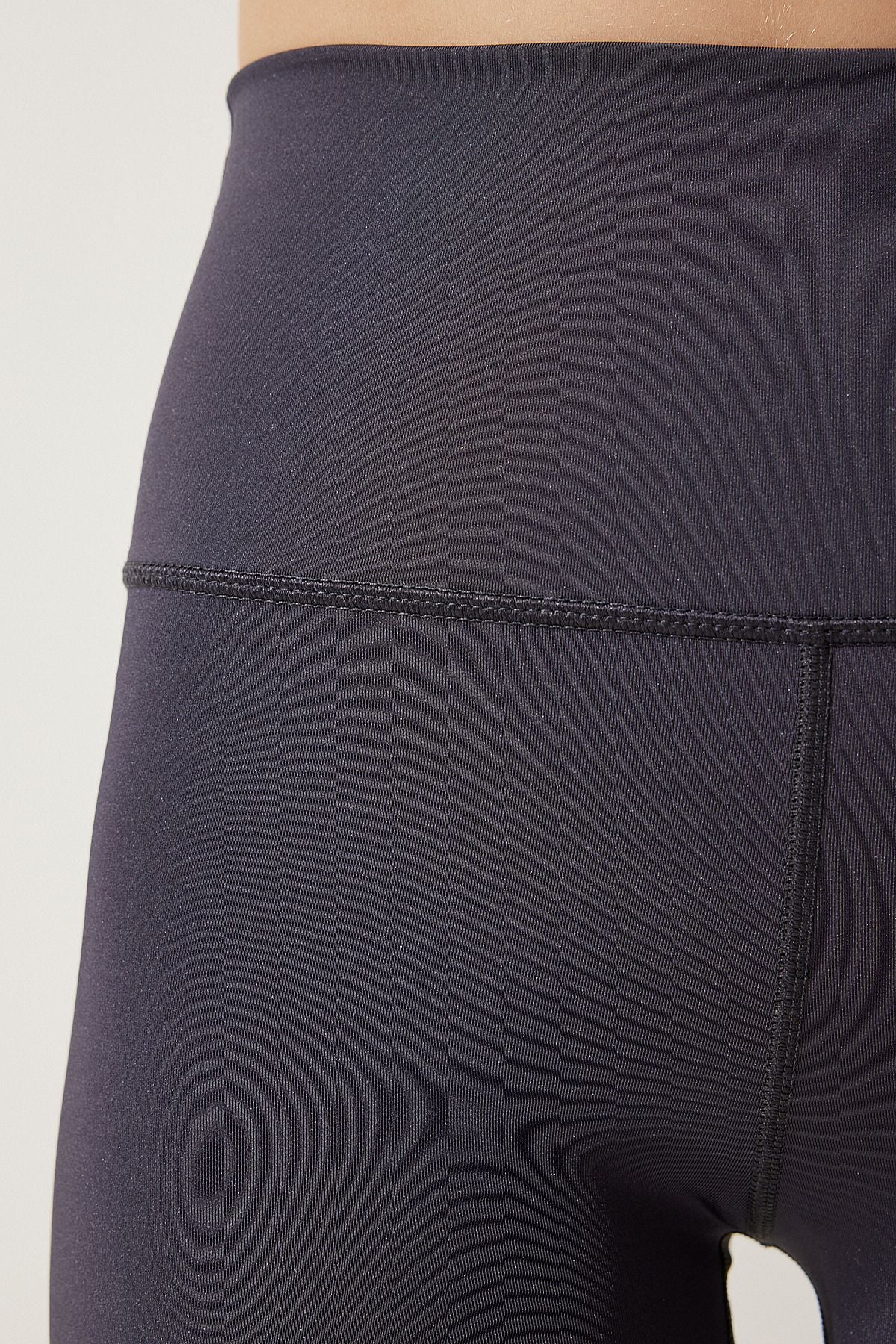 Female anthracite high waist scrolling bicycle tights fl00001