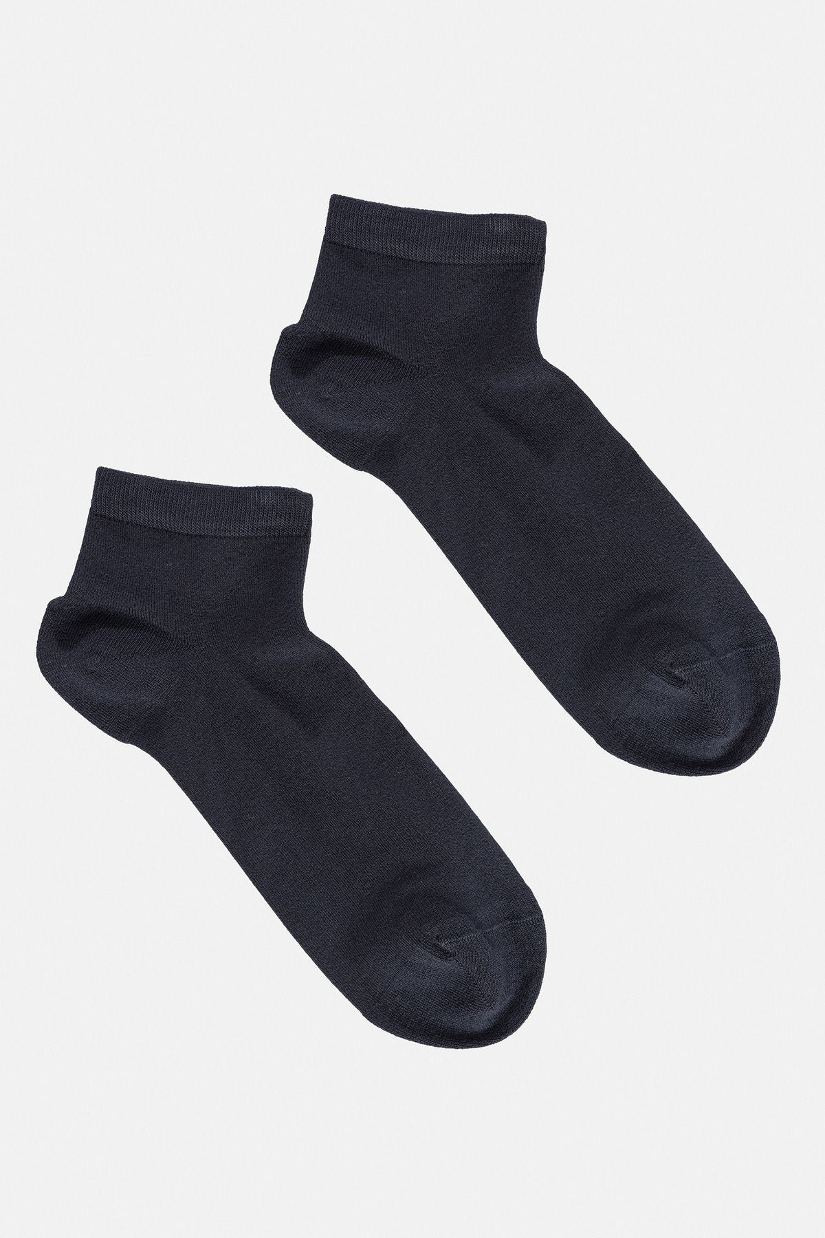 Men's navy blue bamboo booties socks B008556