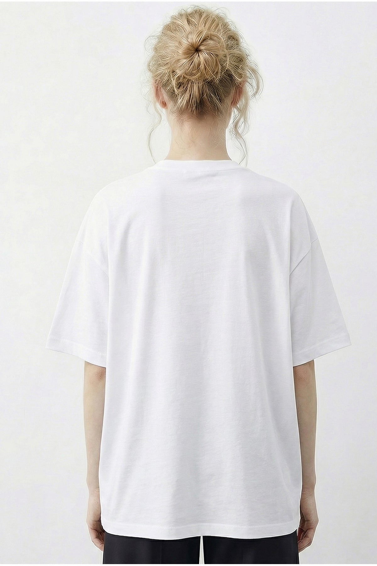 Woman But Why? Penguin Printed Oversize Cotton T-Shirt ÖT261009 60283986