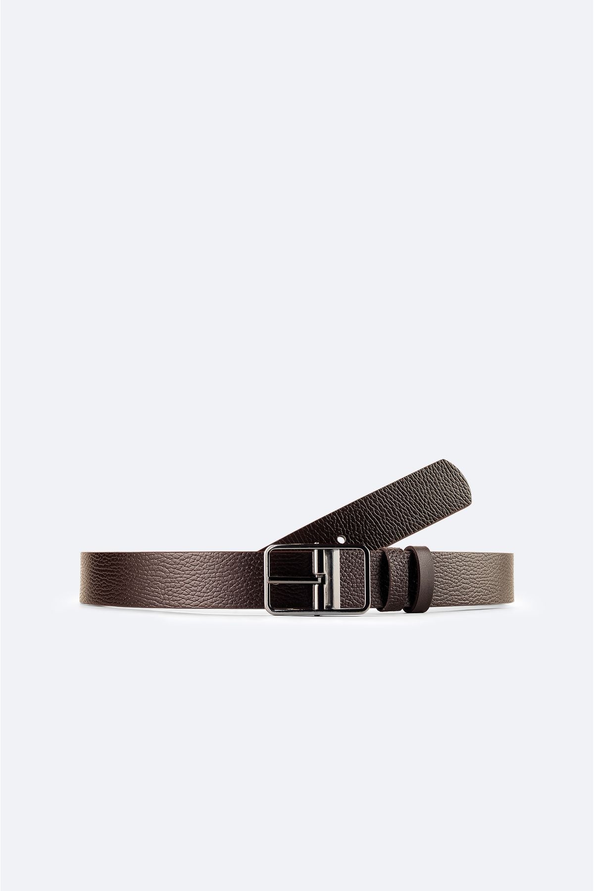 Men's Brown double -sided 100 %leather belt A42y9310