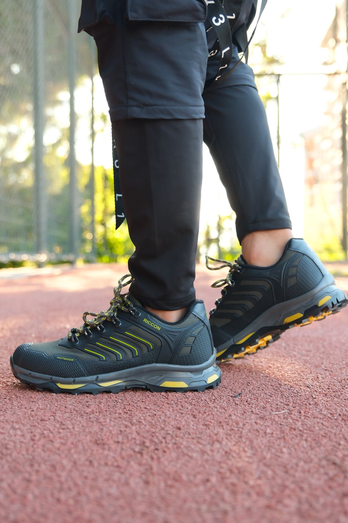 Khaki Unisex 3d Rubber Trekking Shoes 00128060
