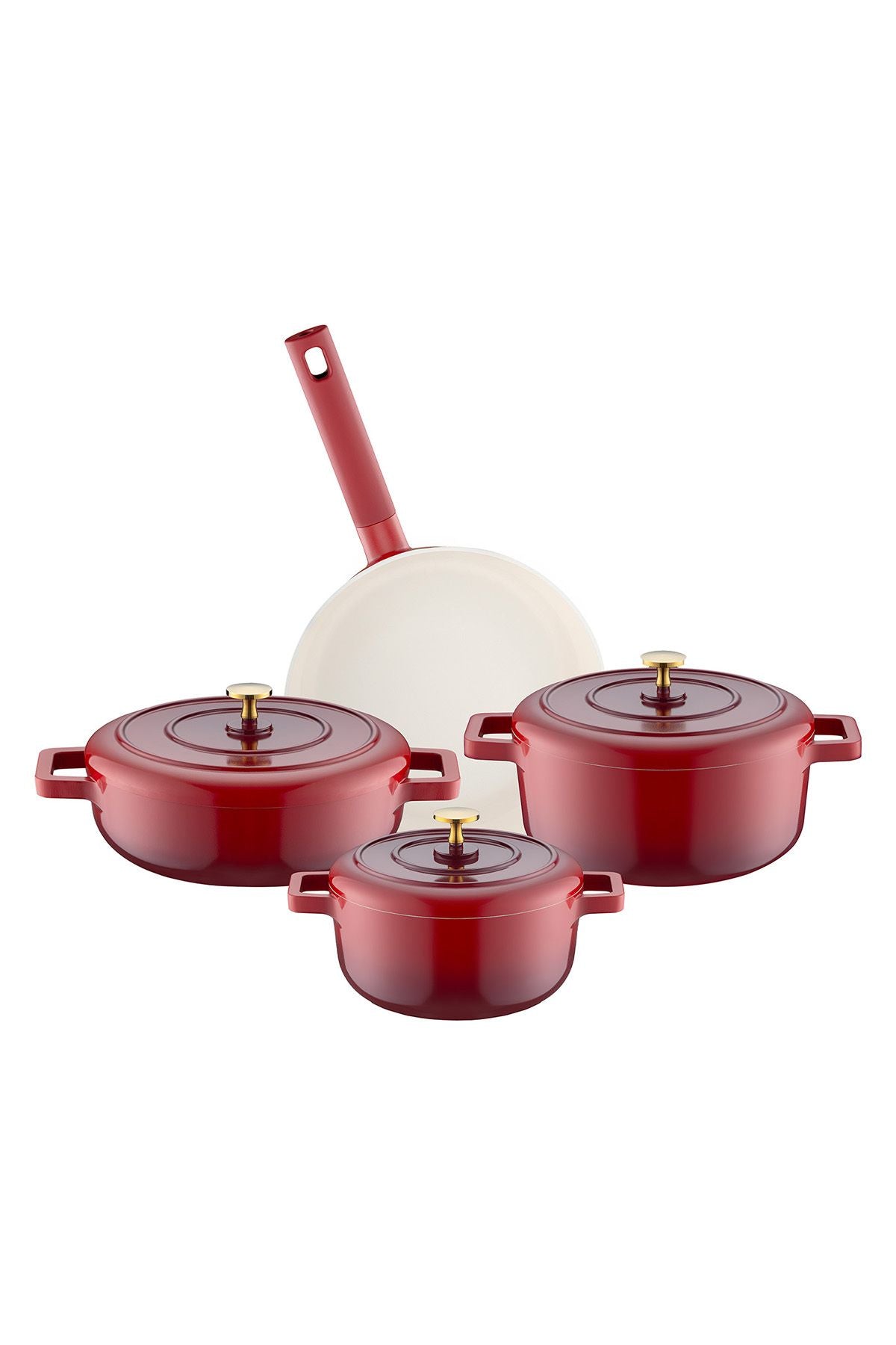Red Royal 7 Piece Cookware Set