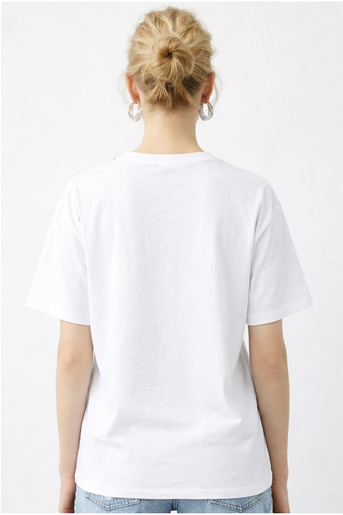 Women's Beaded Stone Embroidered Dragonfly Patterned Comfortable T-Shirt 2212 60283971