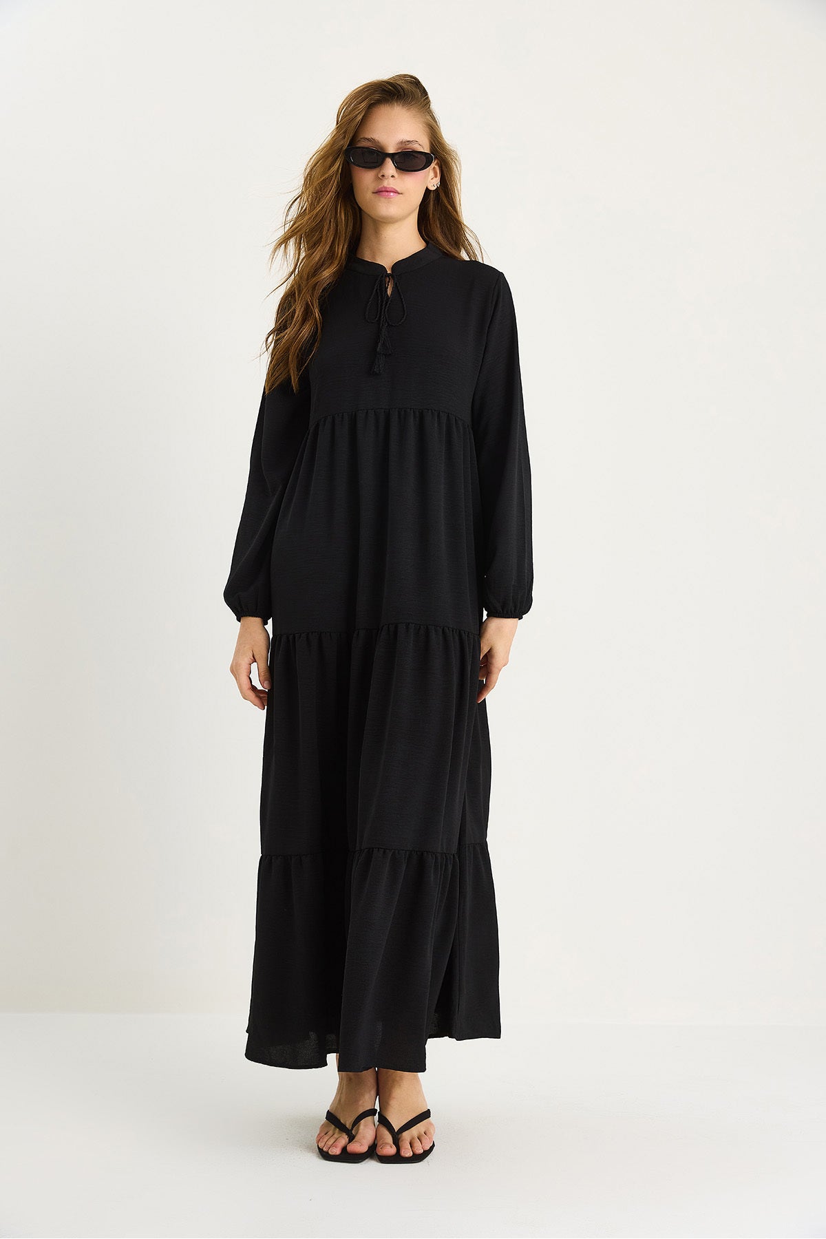 Women's V-Neck Long Ayrobin Dress 1627 60283489