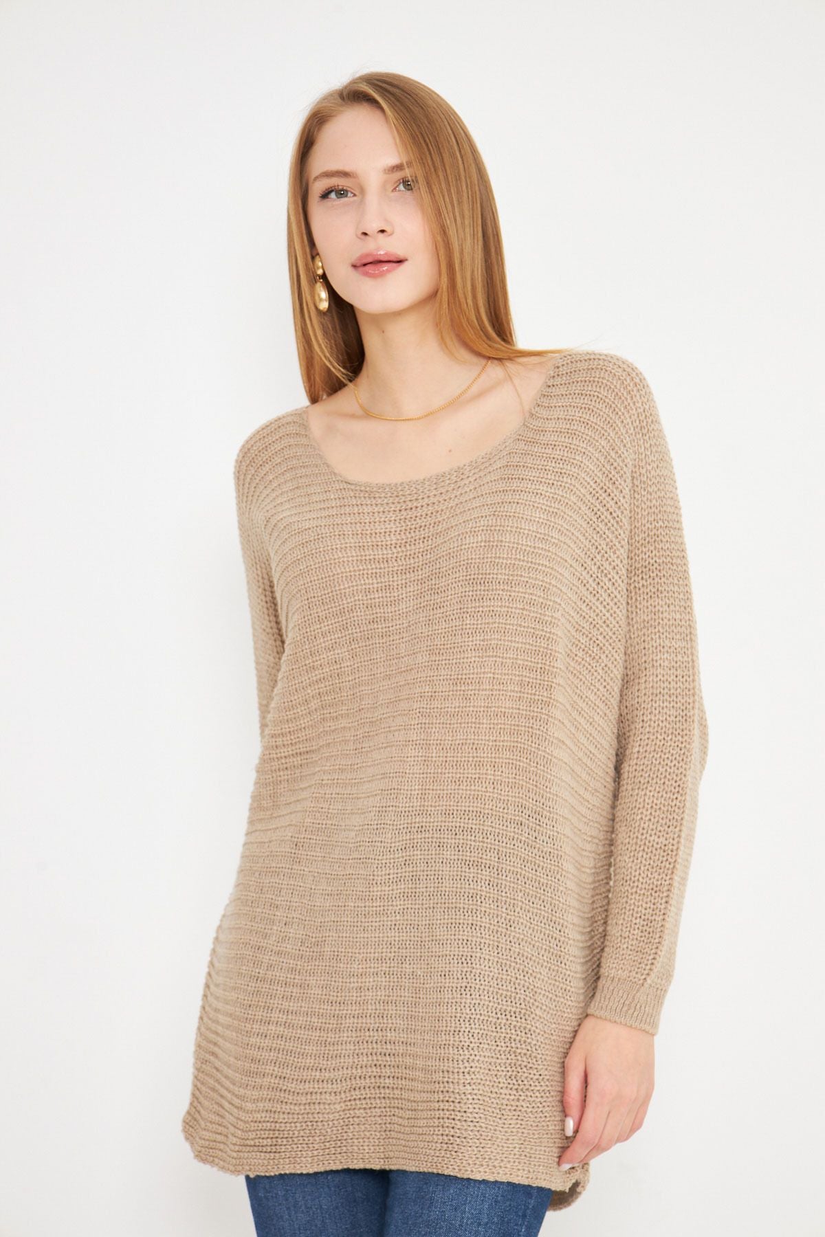 Female mink Thessaloniki shabby knitwear sweater ARM-21K012010