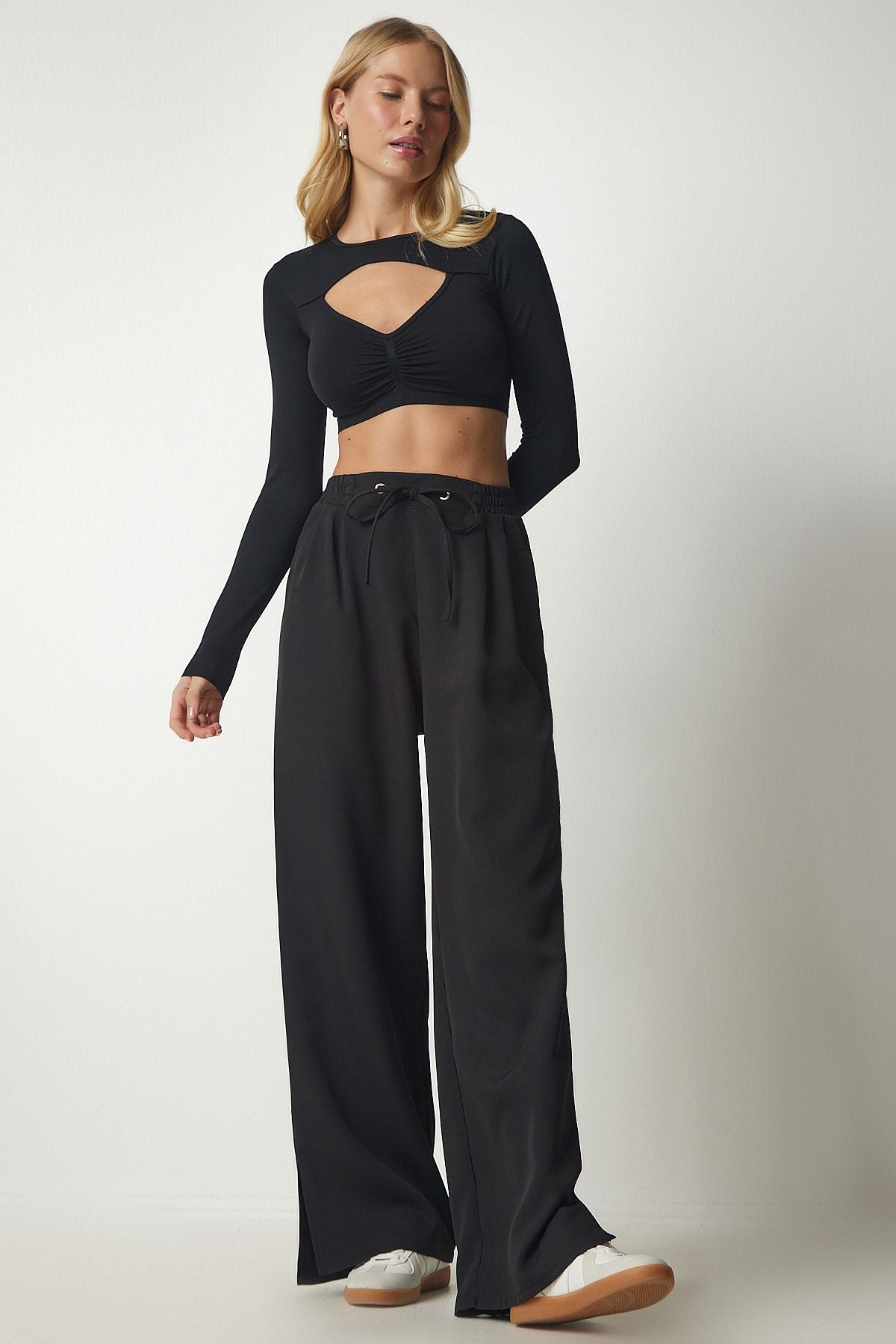 WOMEN'S BLACK PLACE SLIDING TRUTS Pants DW00002