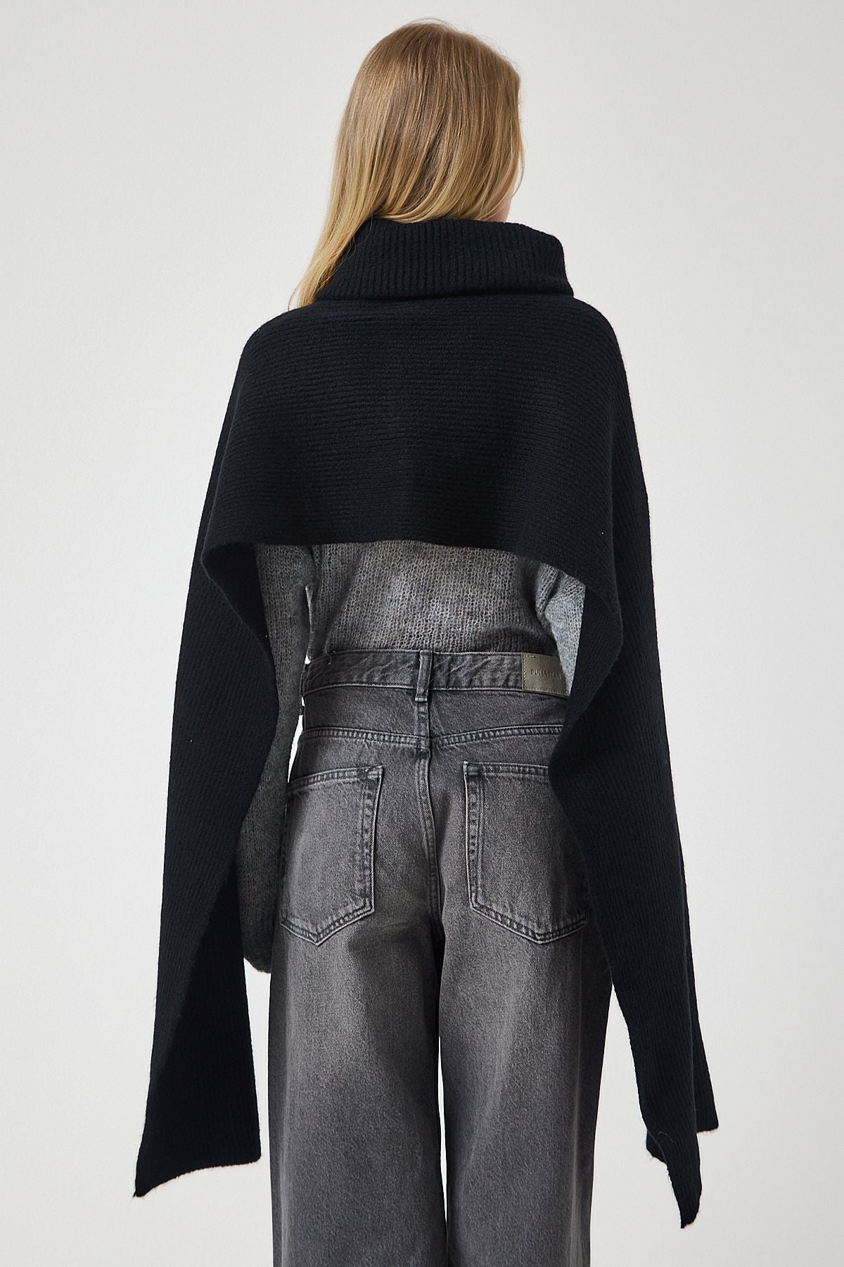 WOMEN'S BLACK SIDE ZIPPER HANDS YY00205