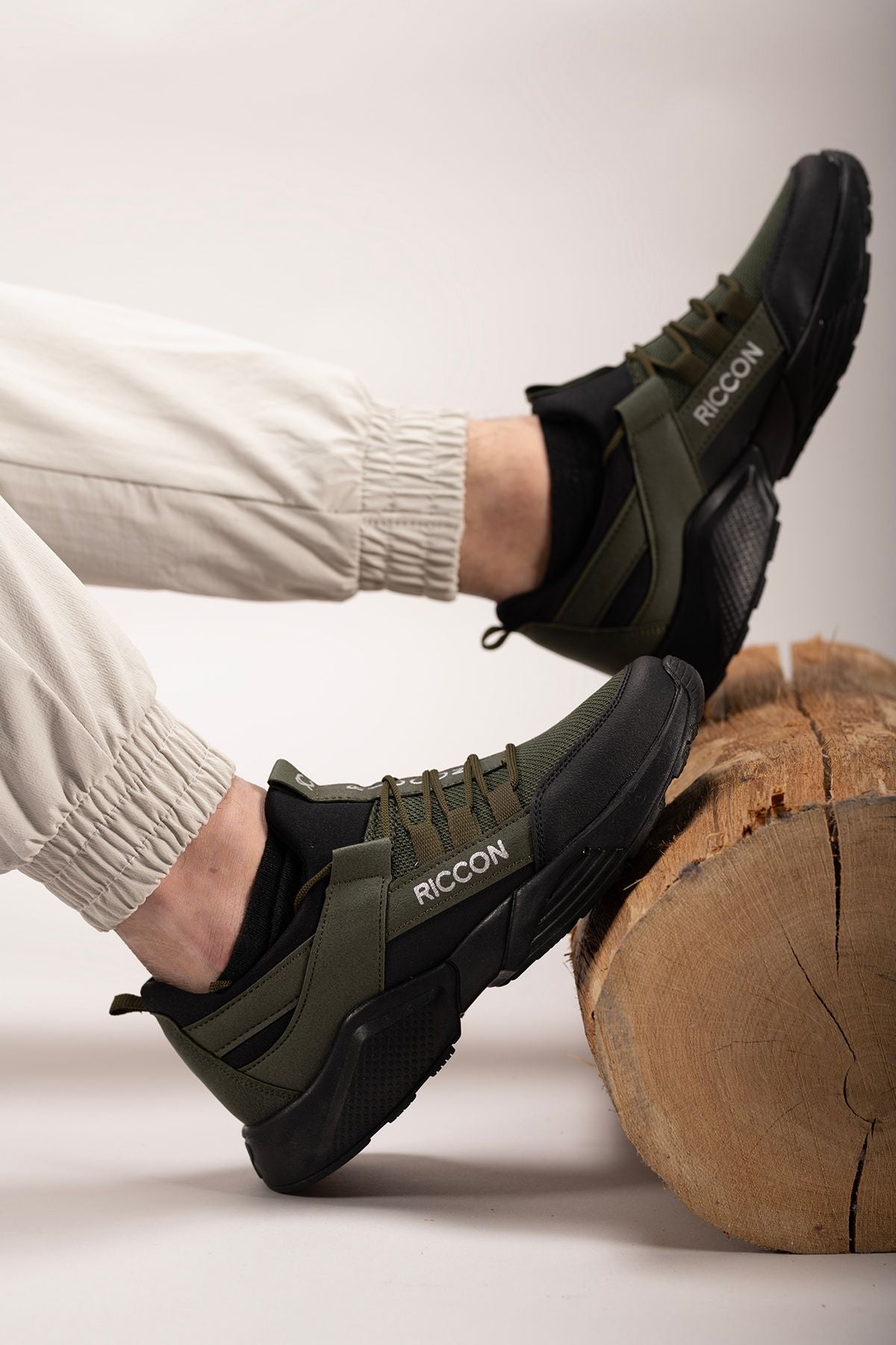 Unisex Khaki Black Sneaker 0012072