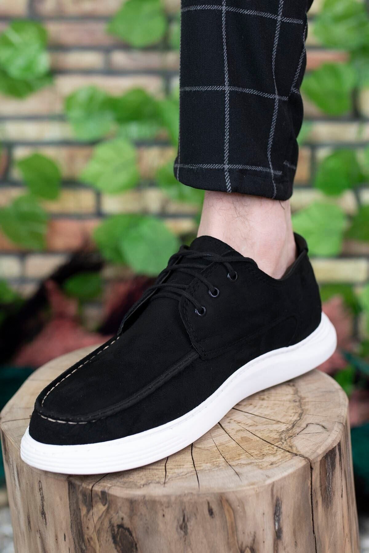 Men's Black Suede Casual Shoes 0012104