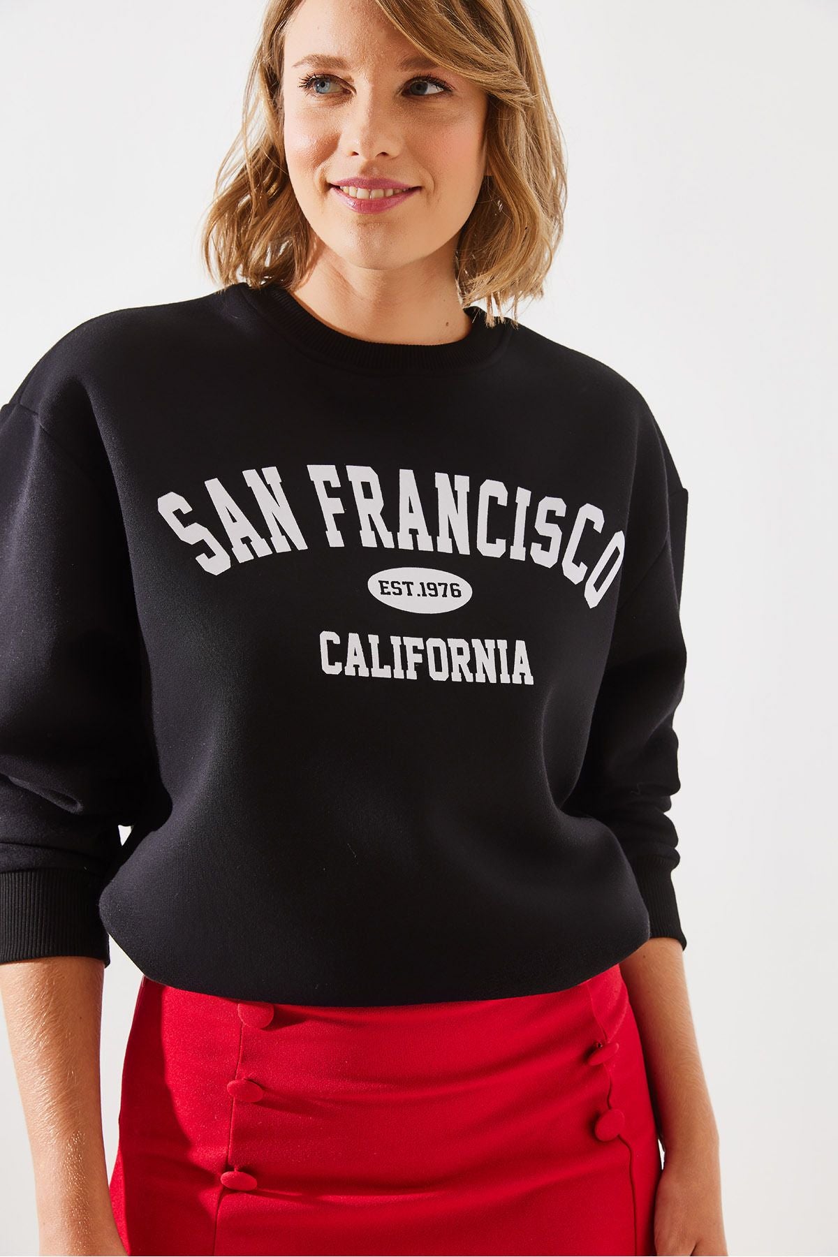 WOMEN'S THREE YEAR SAN Francisco Printed Sweatshirt MBHS006 60601006