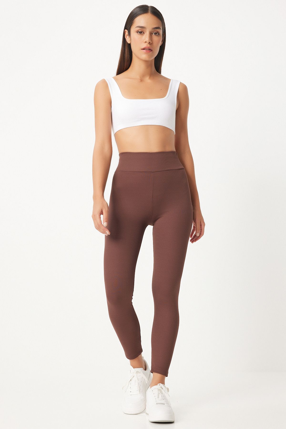 Female Chocolate High Waist Wick Knitting Tights ZV00208