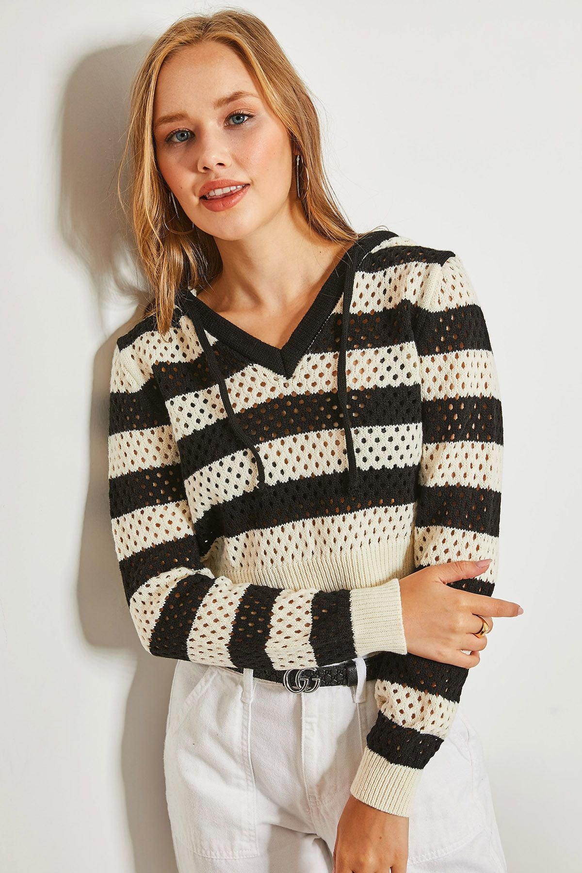 Female Hacket striped sweater