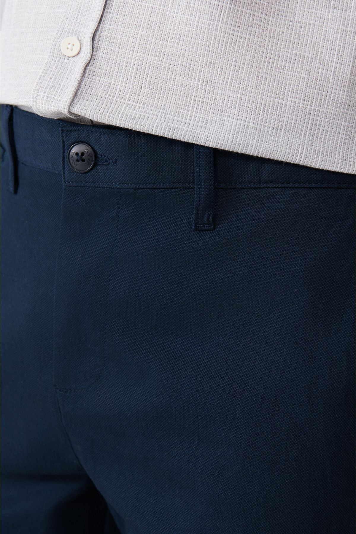 Men's navy blue flexible patara chino canvas shorts B003730
