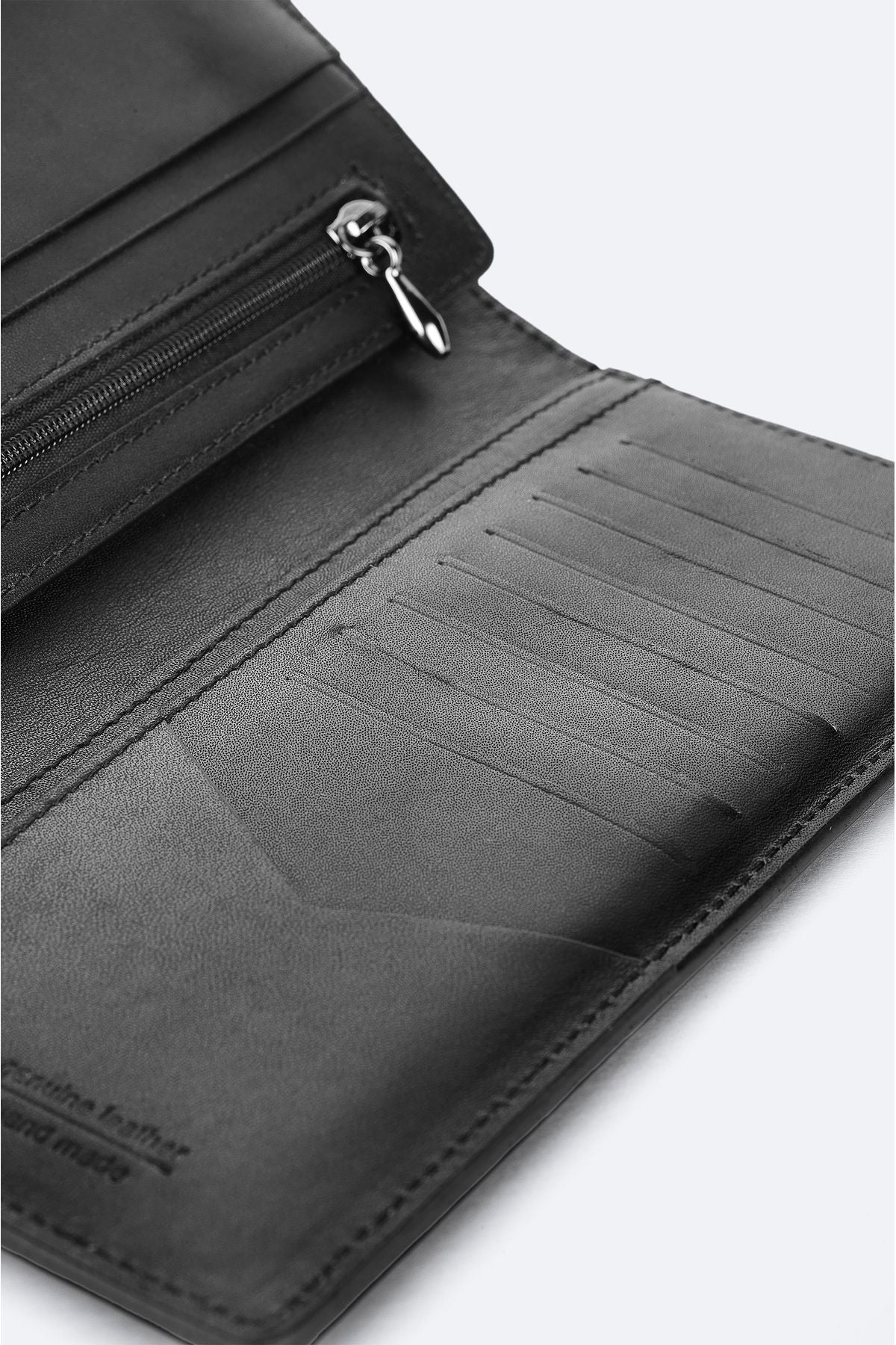 Men's black gift box 100 %leather wallet B009561