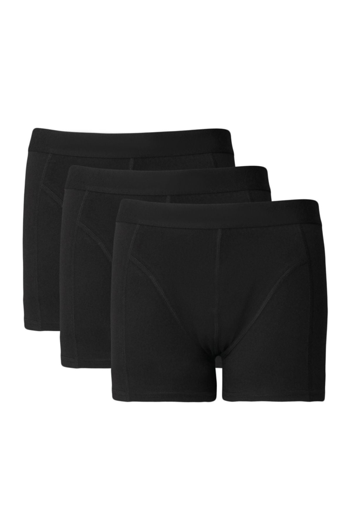 Men's Black 3 -Cotton Flexible Boxer Package