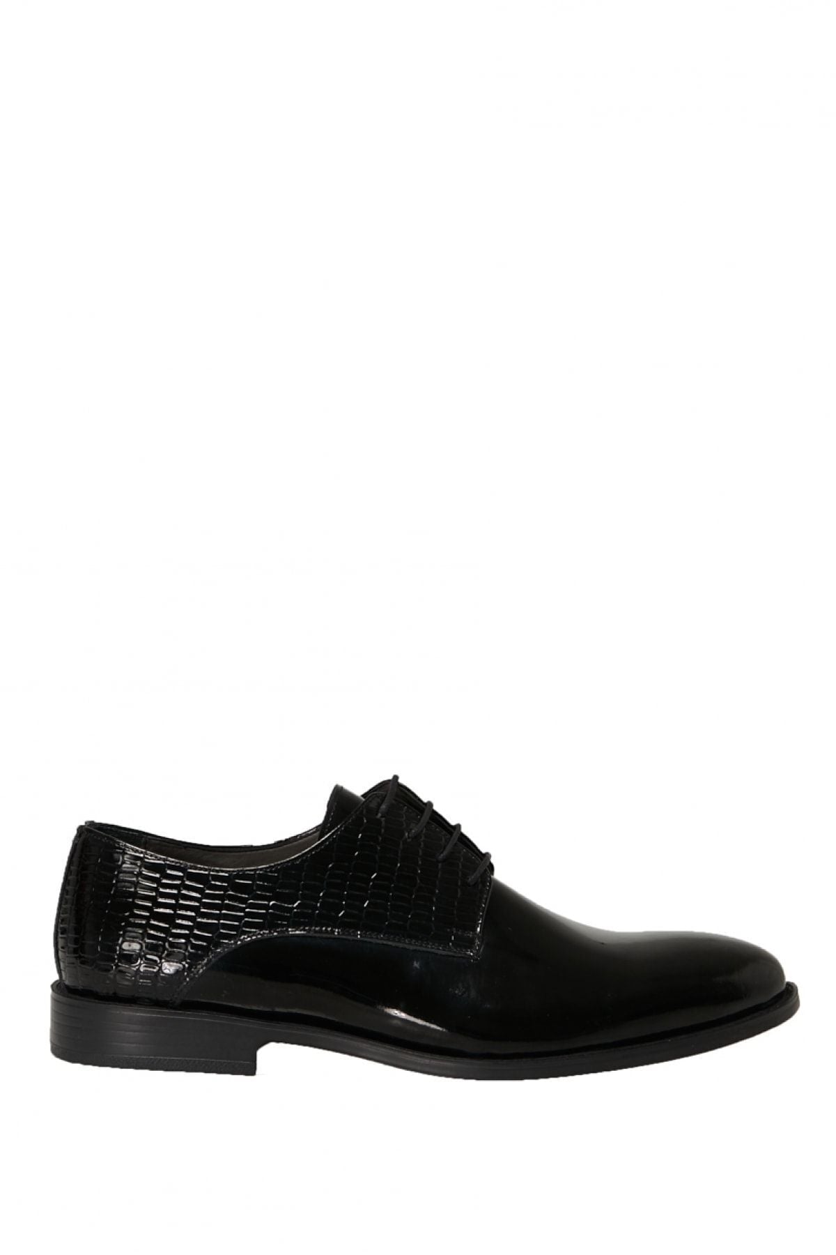 Men's black classic patent leather shoes