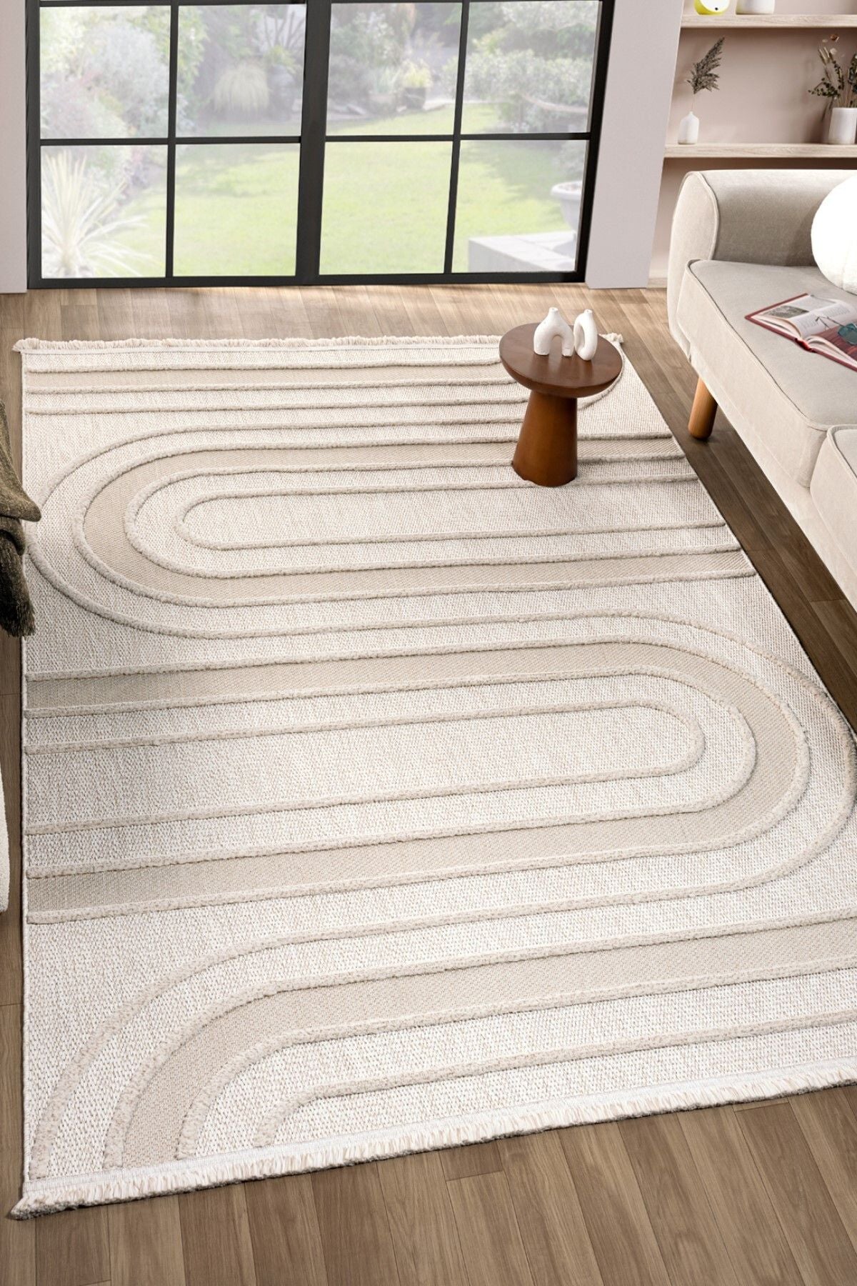 Cream Soft Tissue Carpet Carpet Rugs Washable Salon Kitchen Corridor Running Machine Machine Carpet Ayaz 07