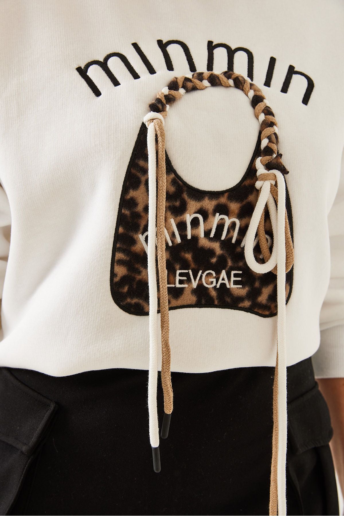 Women's Leopard Bag Embroidered Sweatshirt 6452 60261010