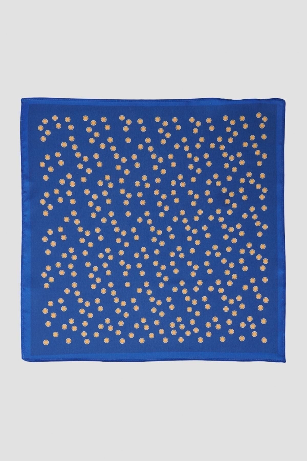 Men's navy blue-yellow patterned navy blue yellow classic handkerchief