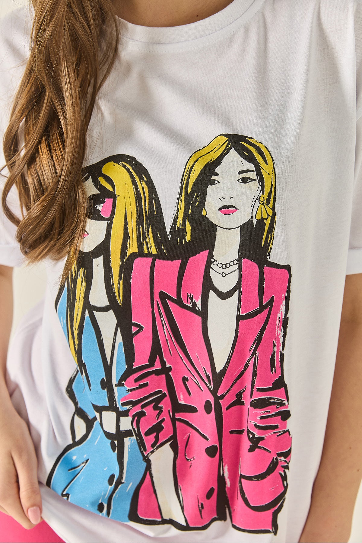 Women's Crew Neck Printed Short Sleeve Women's T-Shirt 5242 60284049