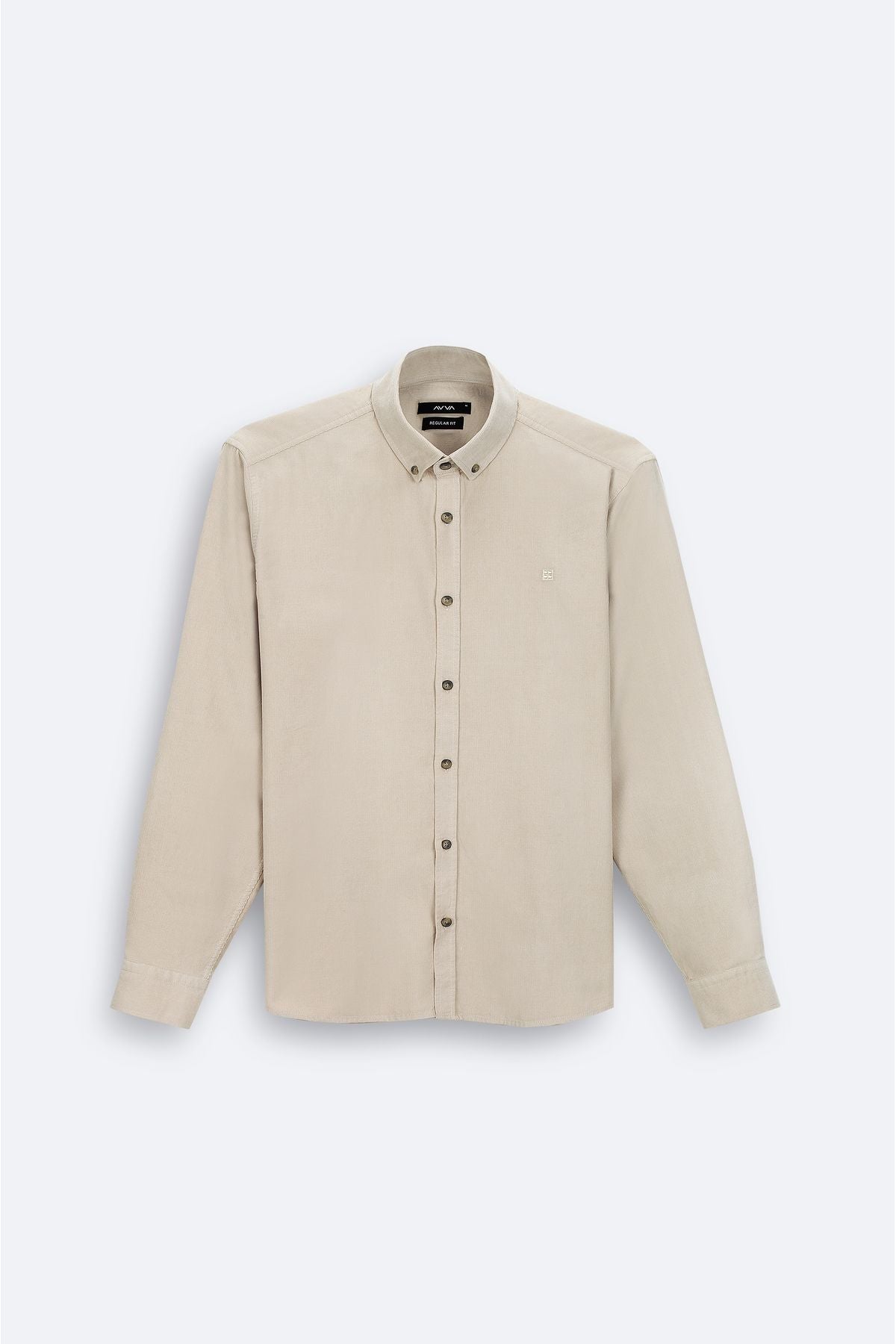 Men's Beige Wick Velvet 100 %Cotton Shirt B002032