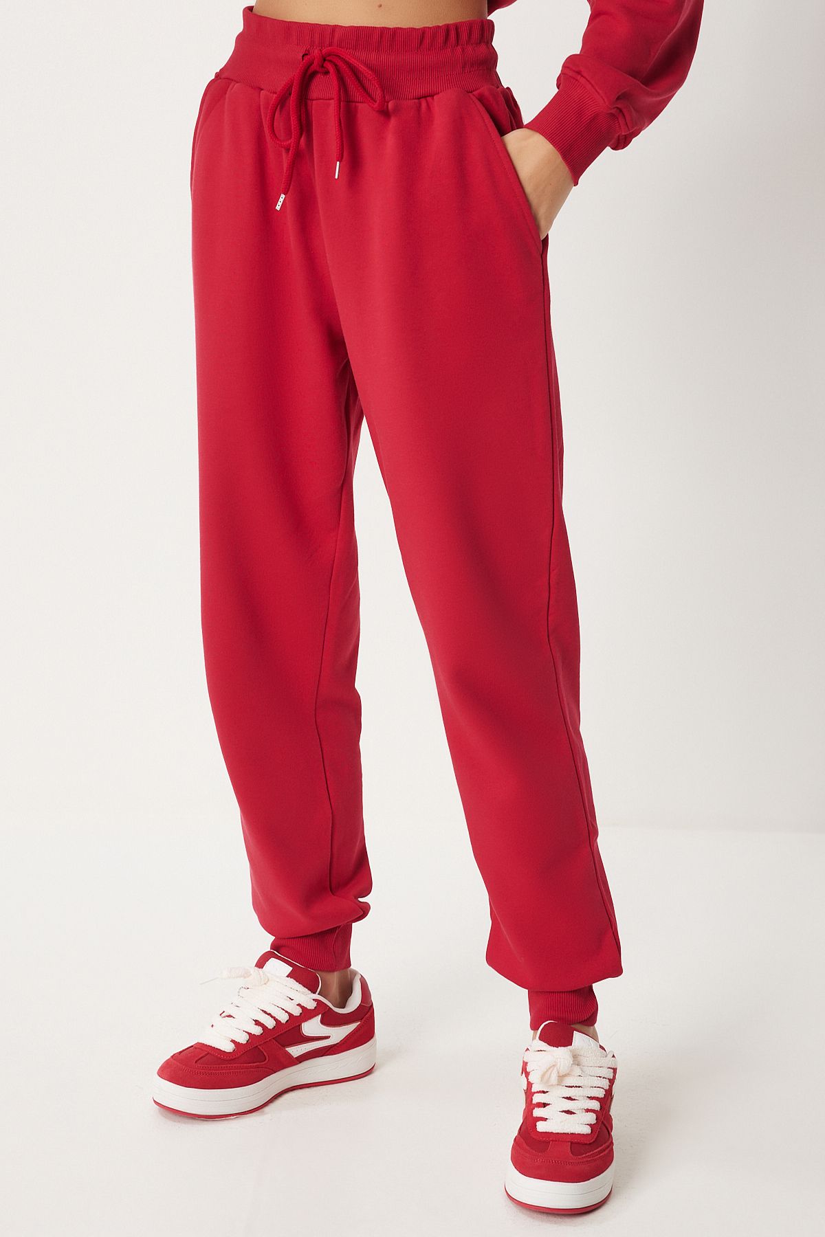 Sweatshirt jogger with red hooded hooded knitting tracksuit team PYS0027