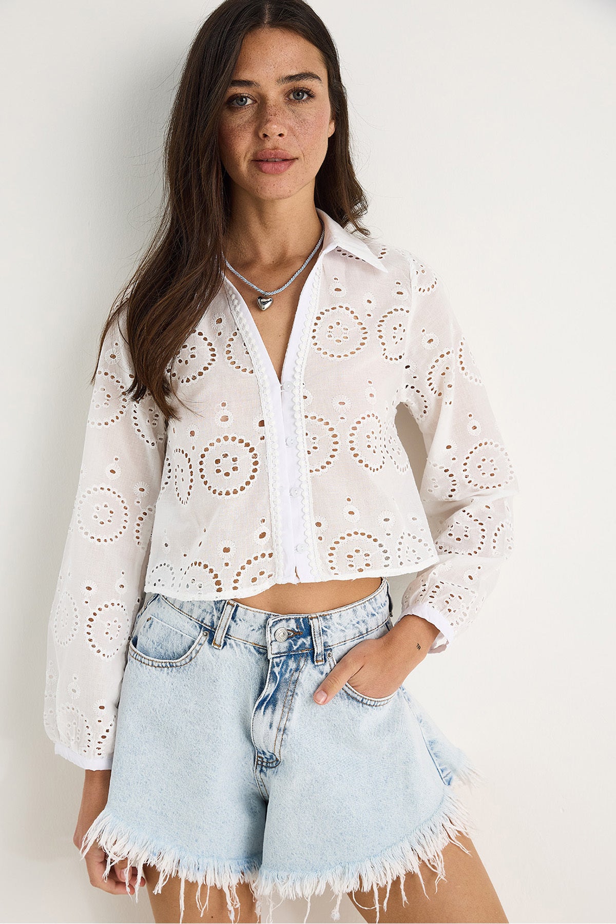 Women's Summer Short Embroidered Shirt 2107 60283350