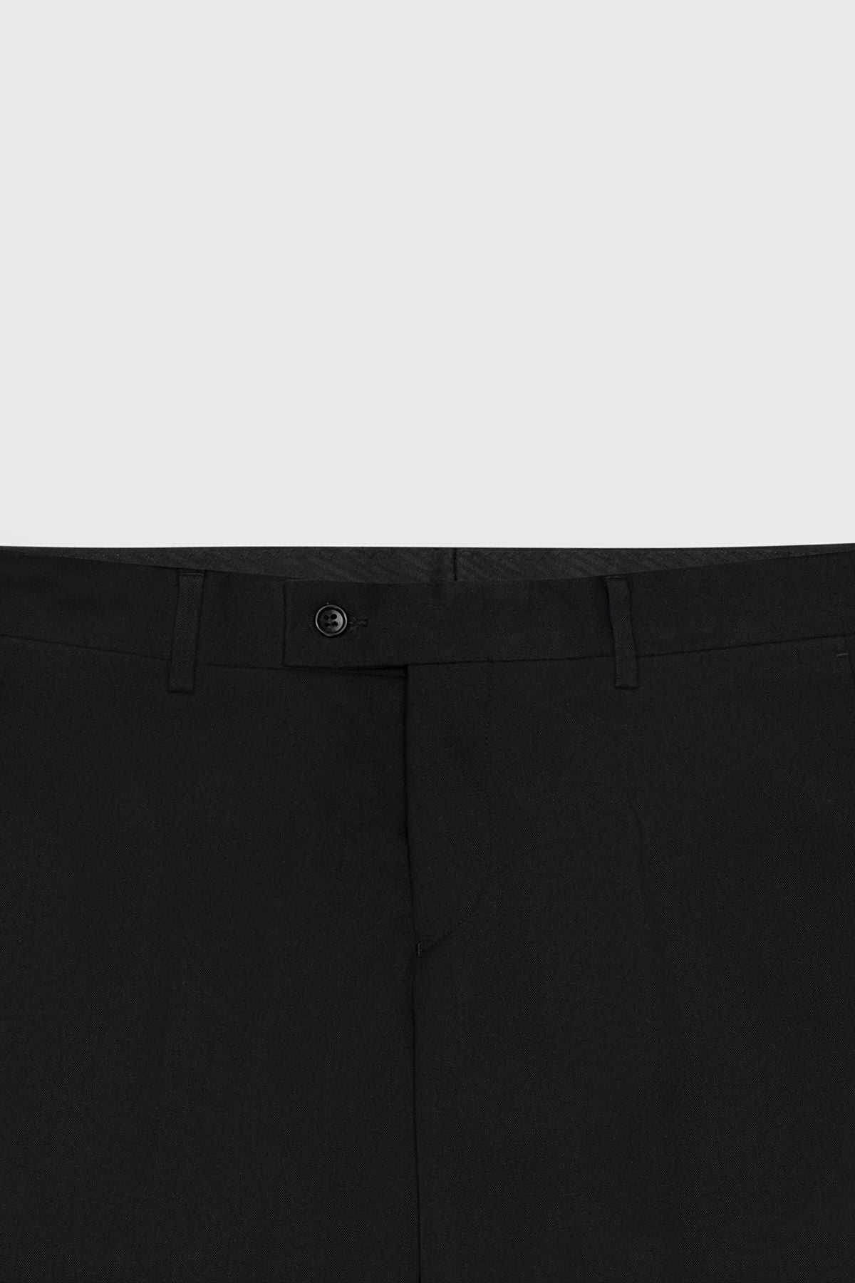 Men's black slim fit narrow cut flexible classic pants