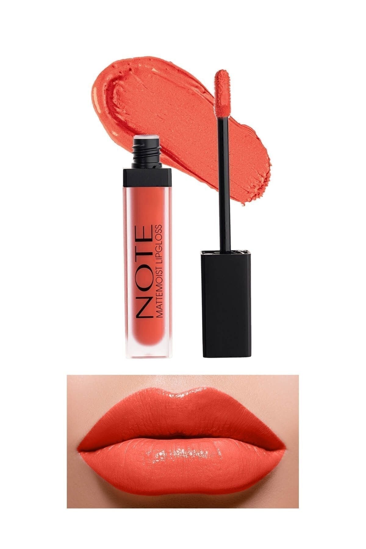 Mattemoist lipgloss semi -matte satin finish liquid lipstick 405 First Kiss - Pomegranate Flower