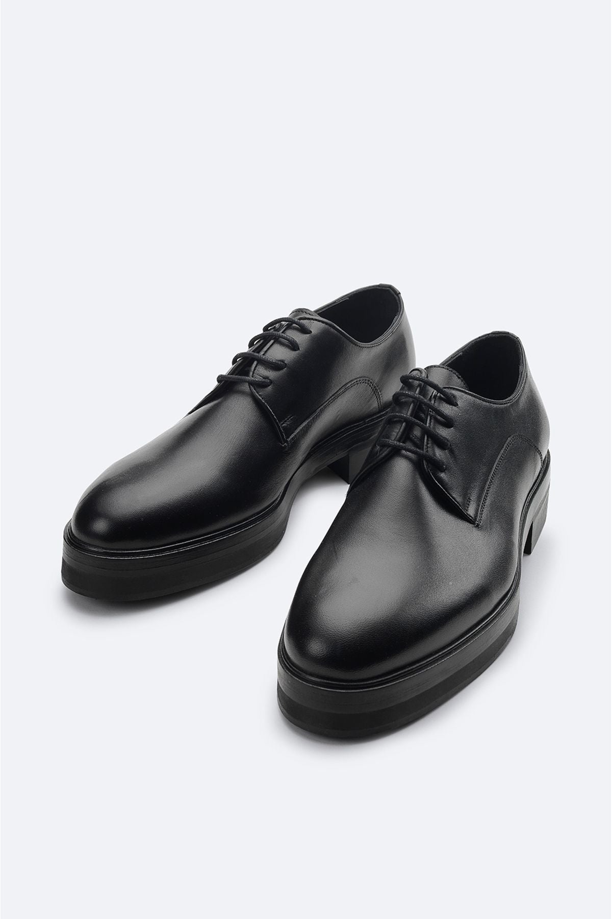 Men's Black 100 %Leather Lacked Leather Classic Shoes A32Y8027